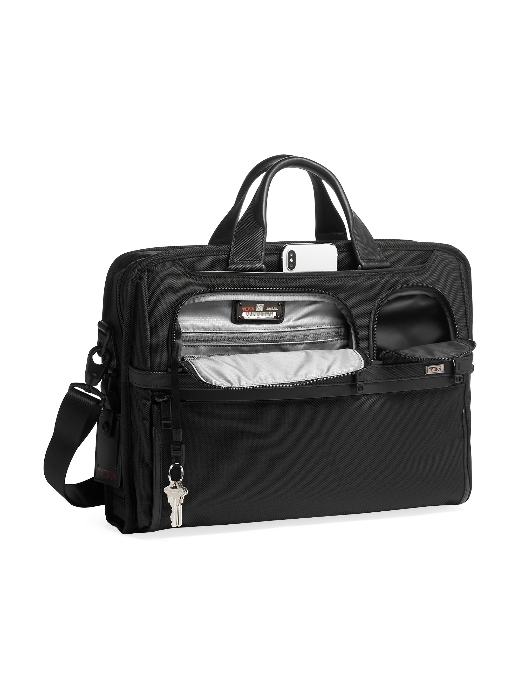 TUMI Alpha Compact Laptop Briefcase | Saks Fifth Avenue