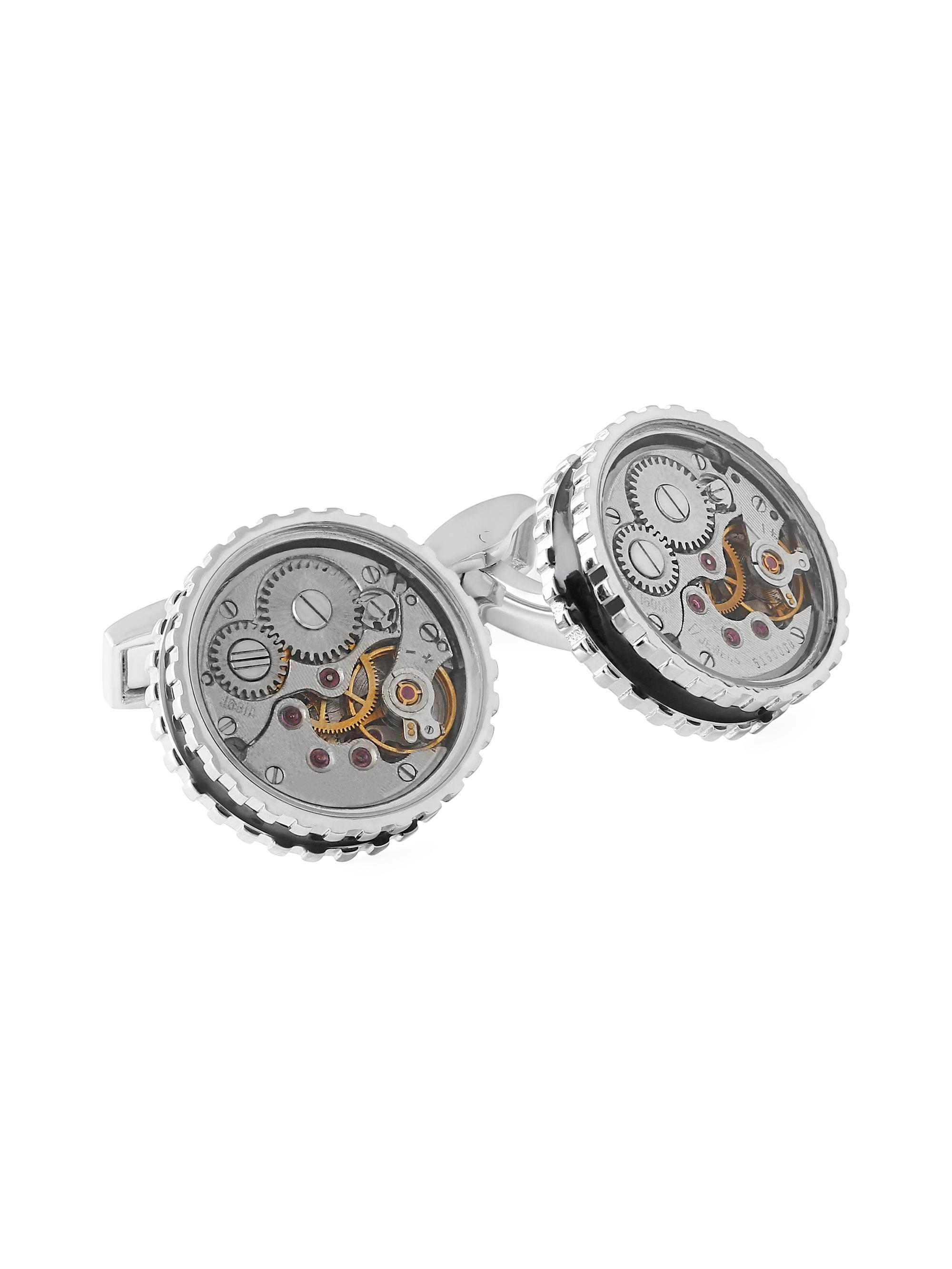Tateossian Men's Round Skeleton Gear Cufflinks