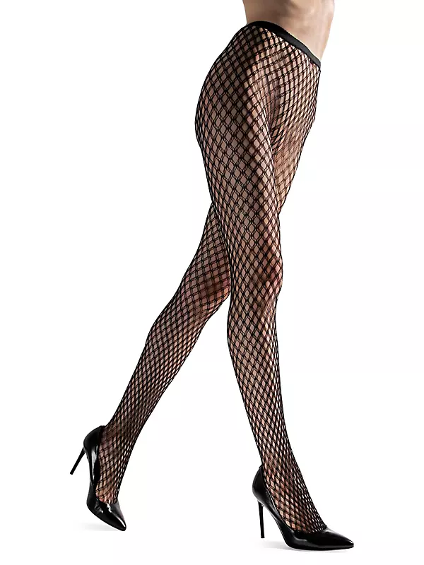 Double Weave Net Tights