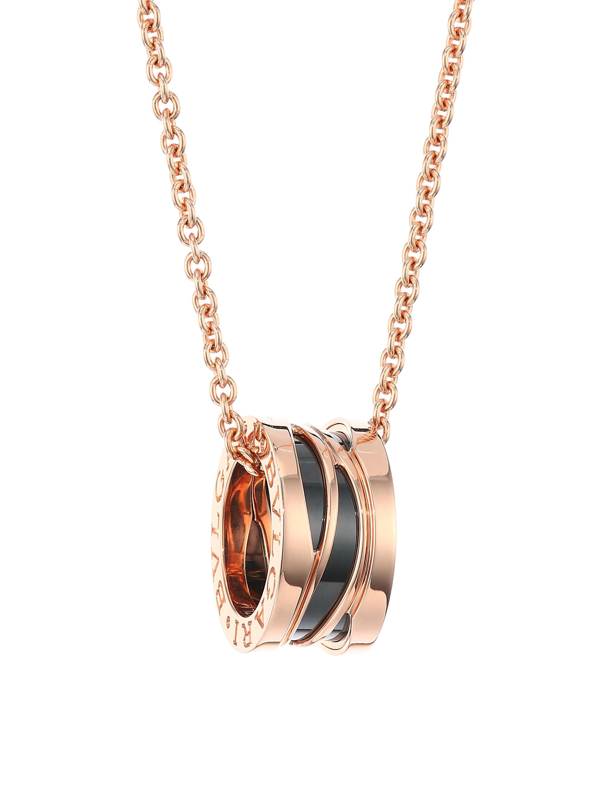 BVLGARI B.zero1 Design Legend 18K Rose Gold & Black Ceramic