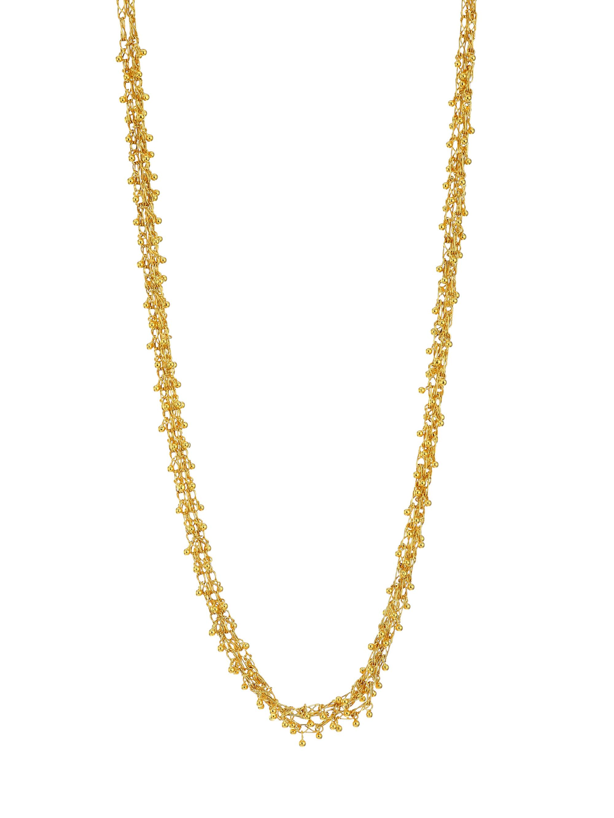 Gurhan Women's Bouclé 24K Yellow Gold Triple Chain Necklace - Gold