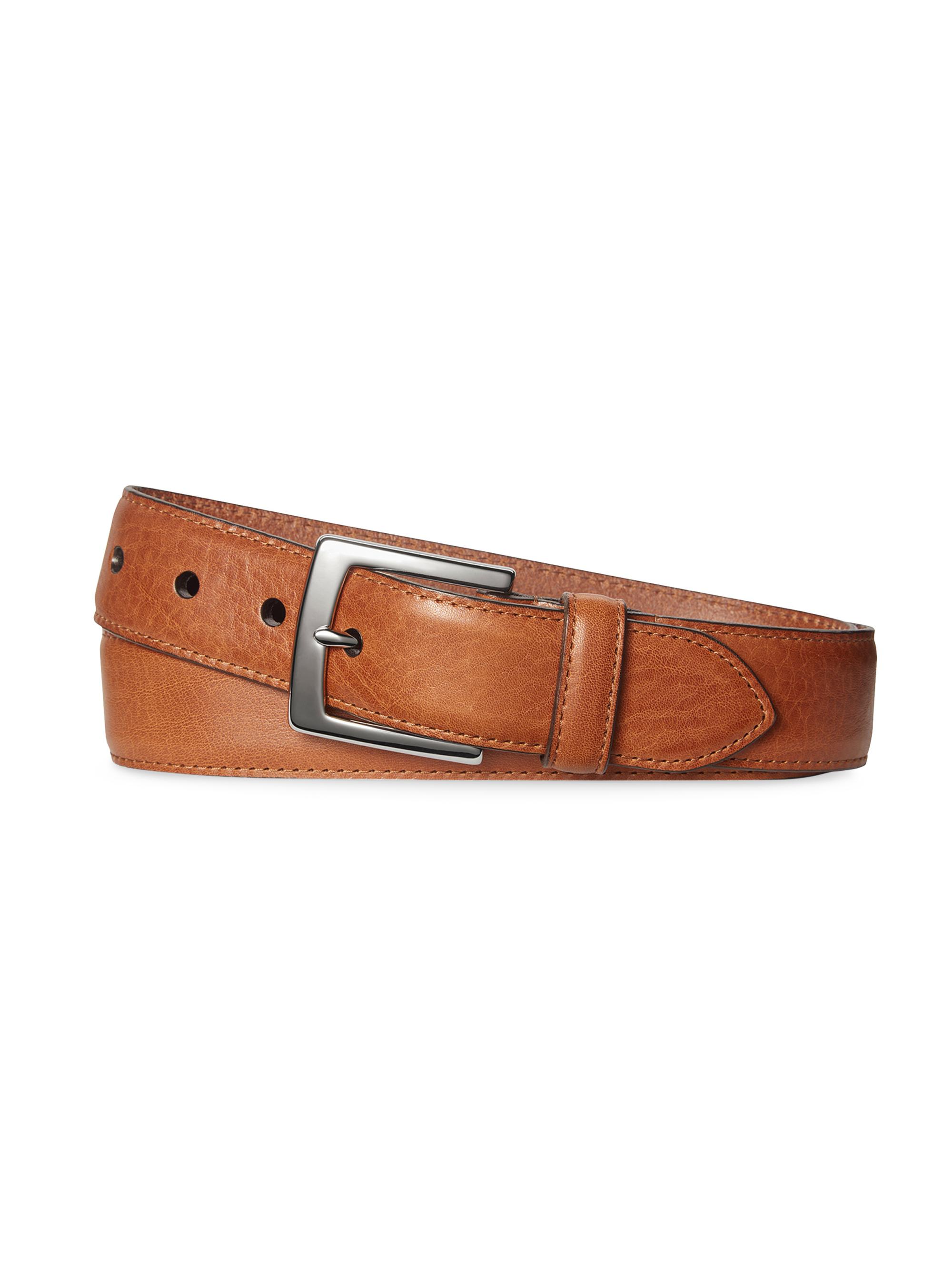 Shinola Men's Bedrock Leather Belt - Bourbon