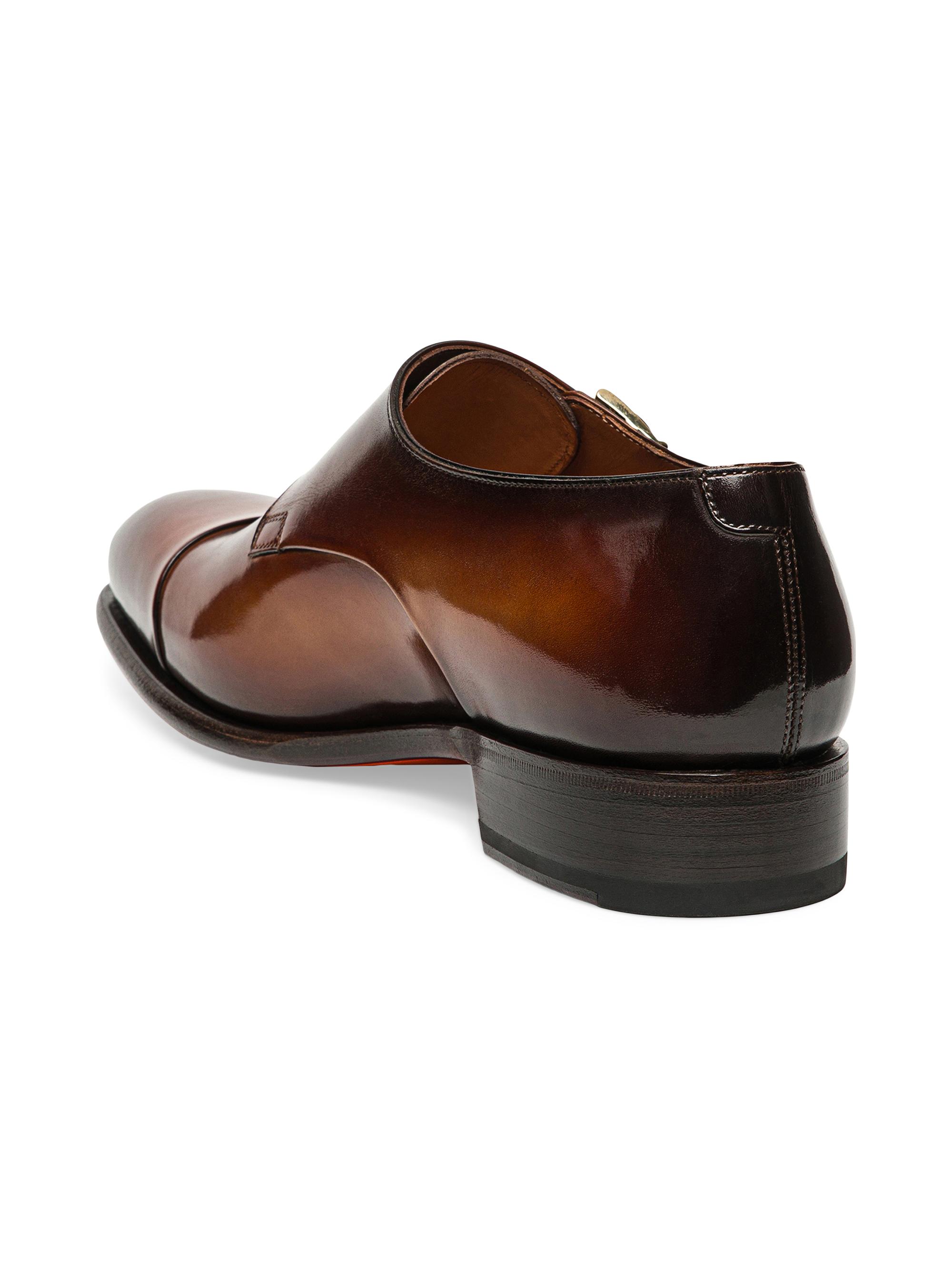 Santoni Ira Double Monk Strap Leather Dress Shoes | Saks Fifth Avenue