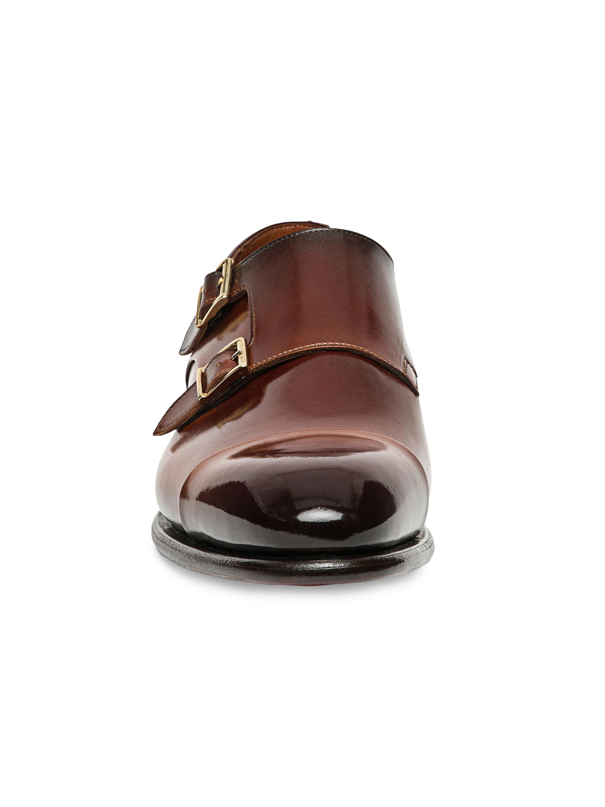 Santoni Ira Double Monk Strap Leather Dress Shoes | Saks Fifth Avenue