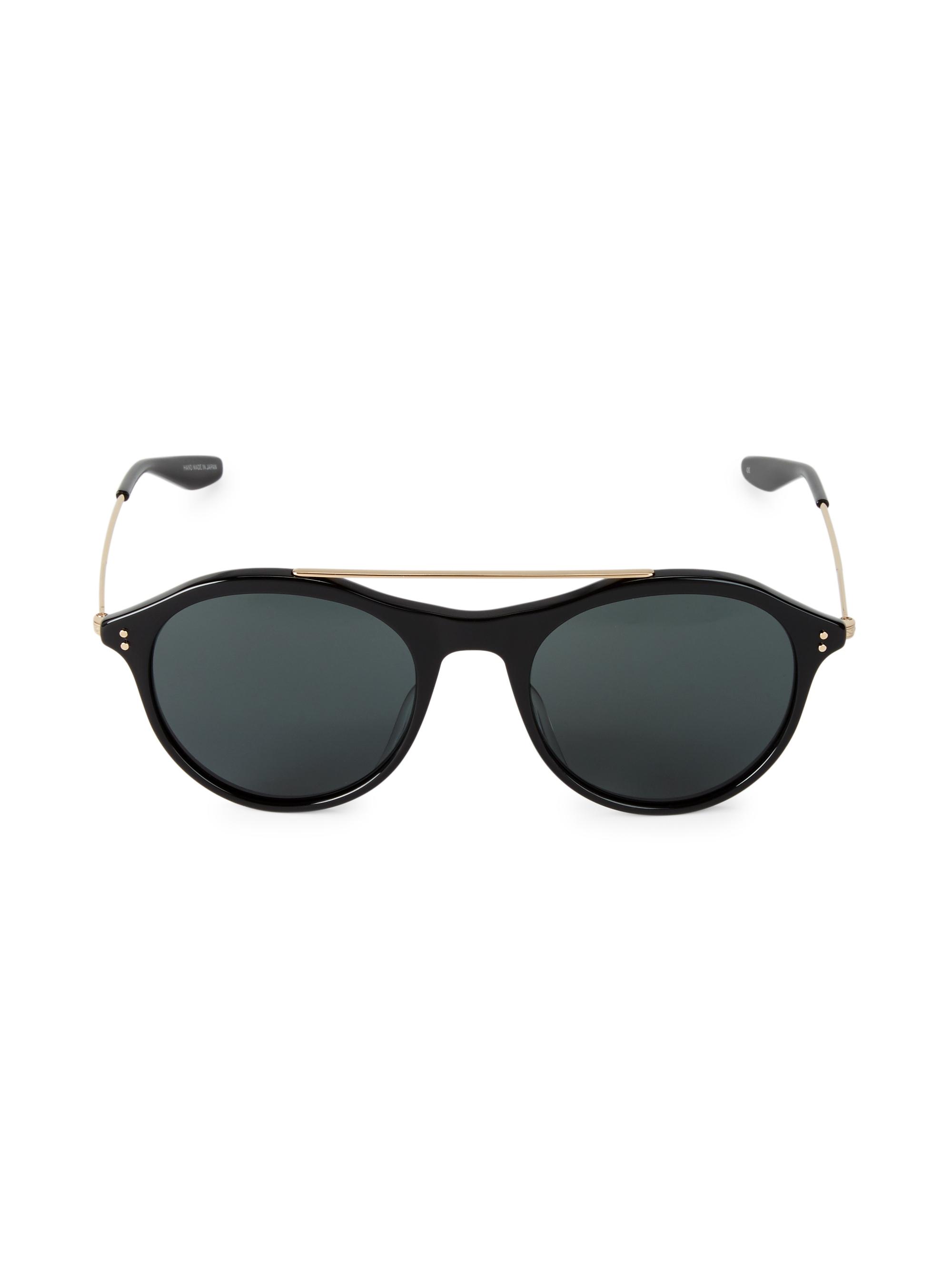 Barton Perreira Men's Vanguard 52MM Aviator Sunglasses - Black