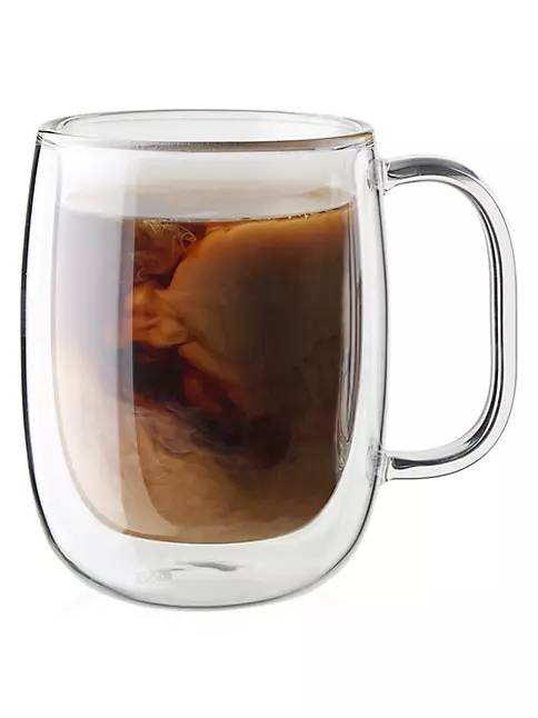 Aesthetic Glass Cup Double Wall Glass Kitchenware Glassware Coffee