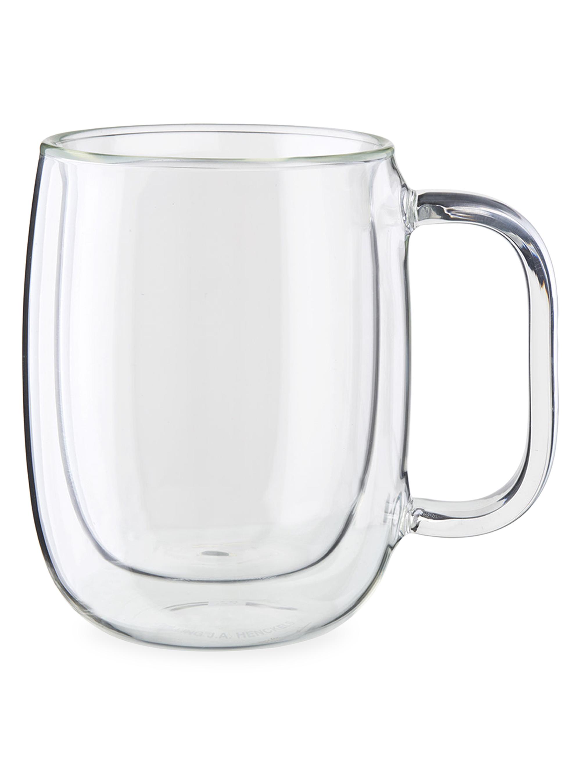 Zwilling J.A. Henckels Sorrento Plus 8-pc Double Wall Glass Coffee Mug Set, 12 oz Capacity