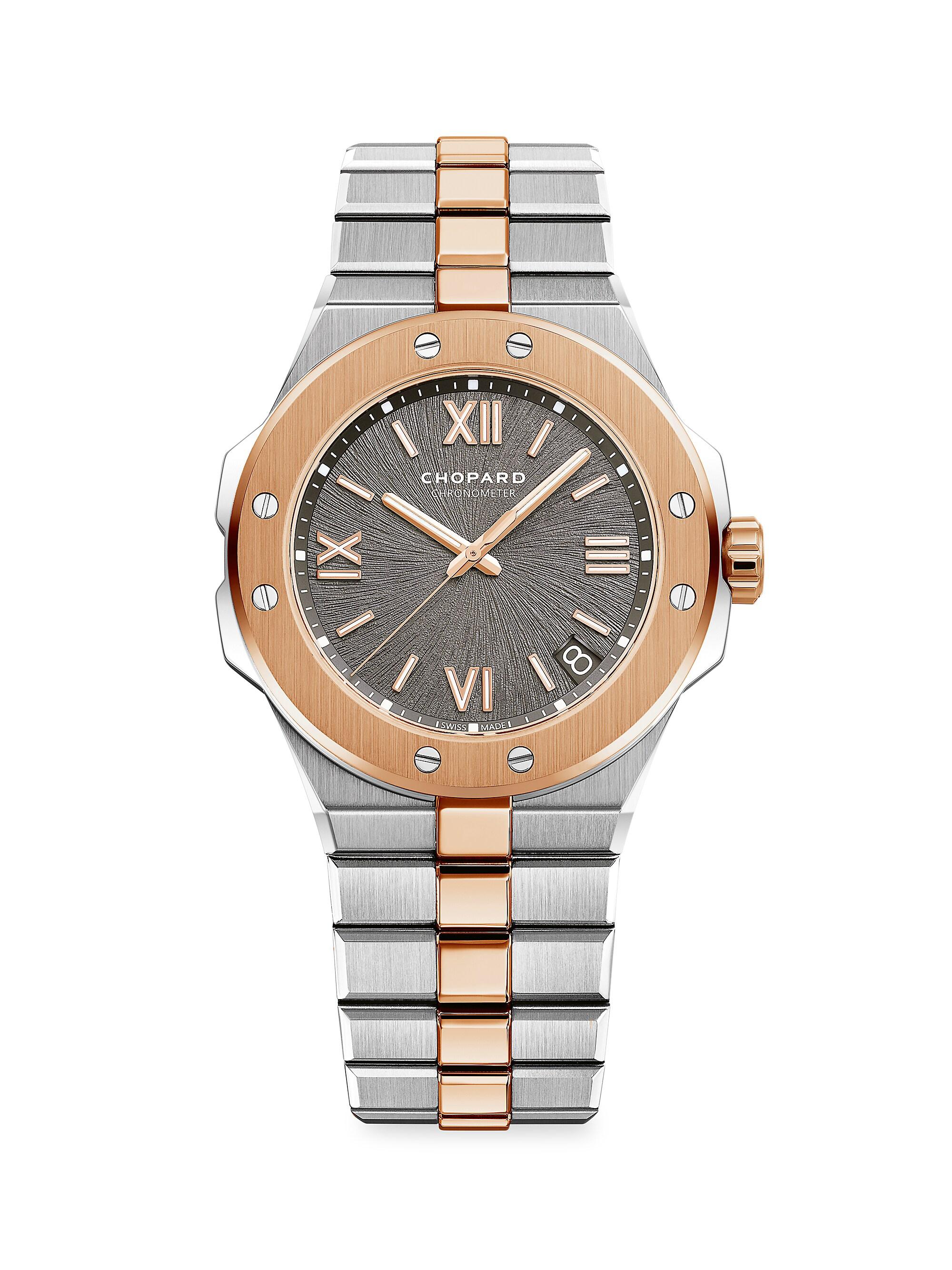 Chopard Men's Alpine Eagle 18K Rose Gold & Stainless Steel Bracelet Watch - Stainless Steel