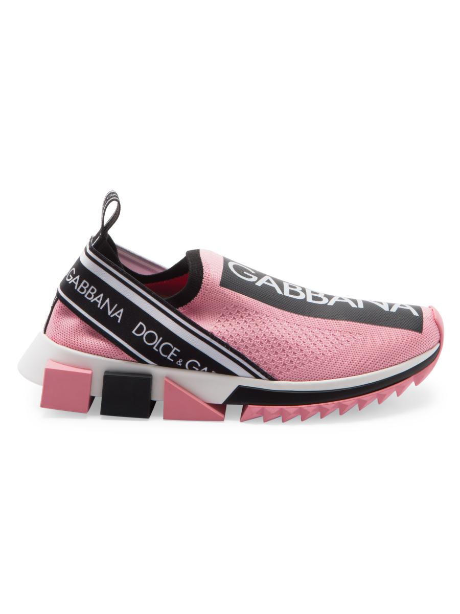 Dolce&Gabbana Sorrento Logo Tape Knit Sneakers | Saks Fifth
