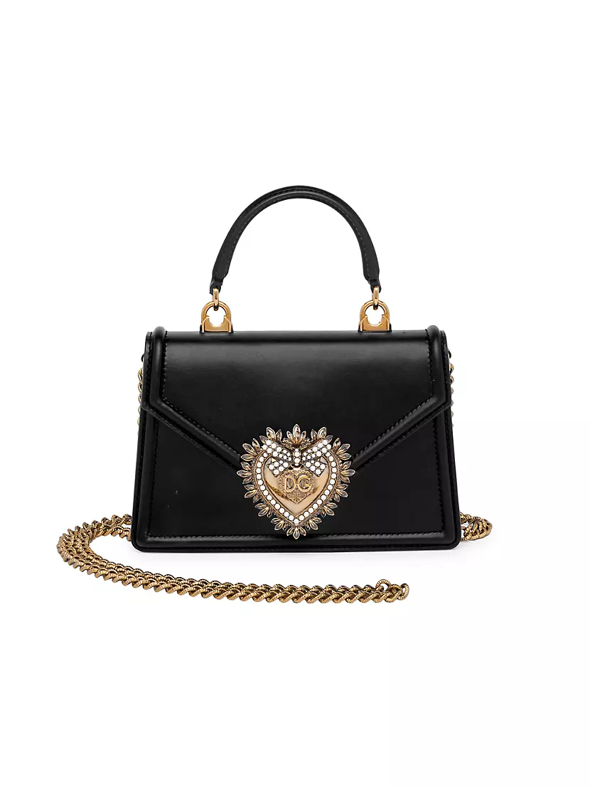 Shop Dolce&Gabbana Devotion Leather Top Handle Bag | Saks 