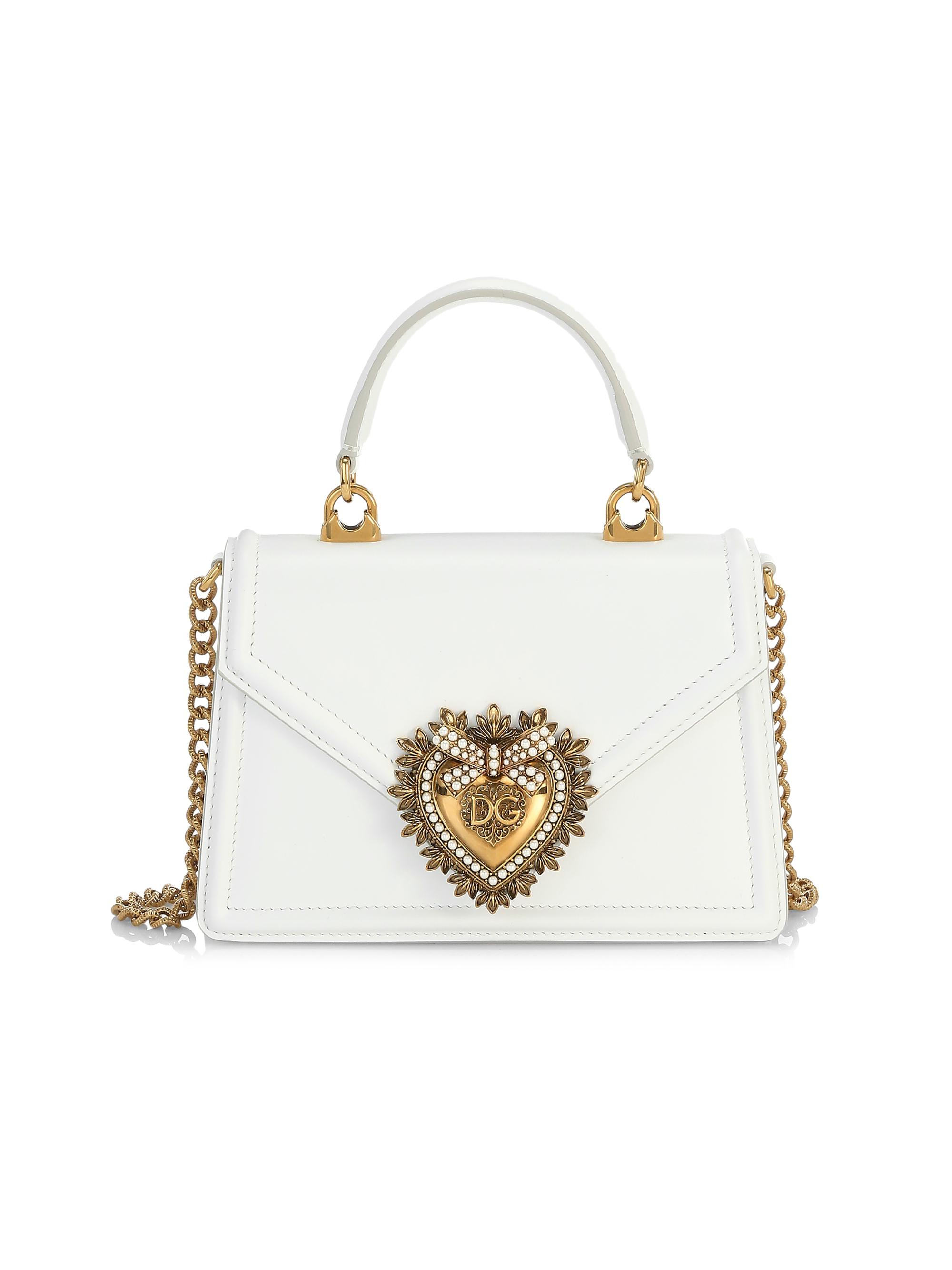 Dolce & Gabbana Women's Devotion Leather Top Handle Bag - White