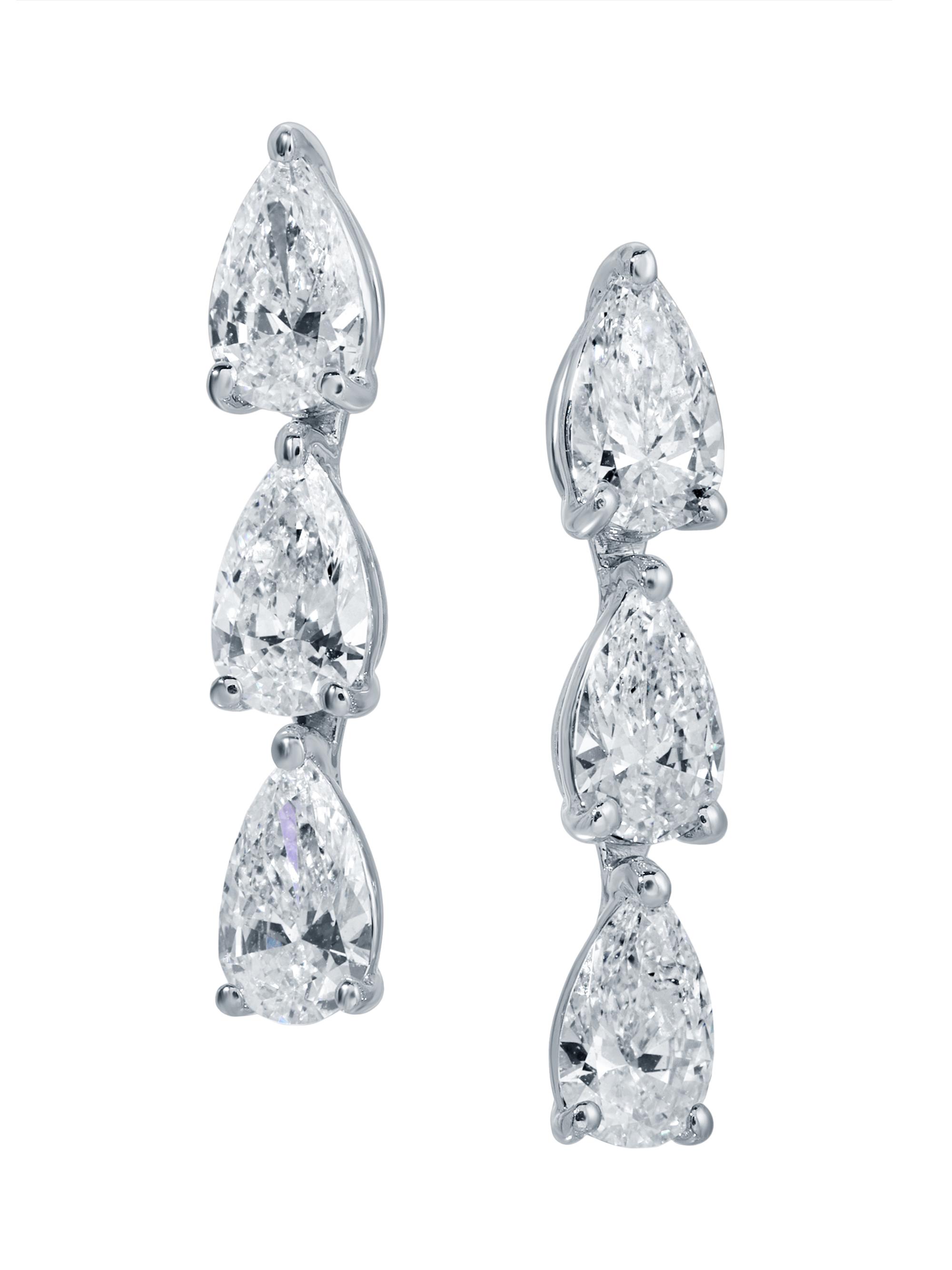 Anita Ko Women's Studs 18K Gold-Plate & 1.12 TCW Diamond Drop Earrings - White Gold