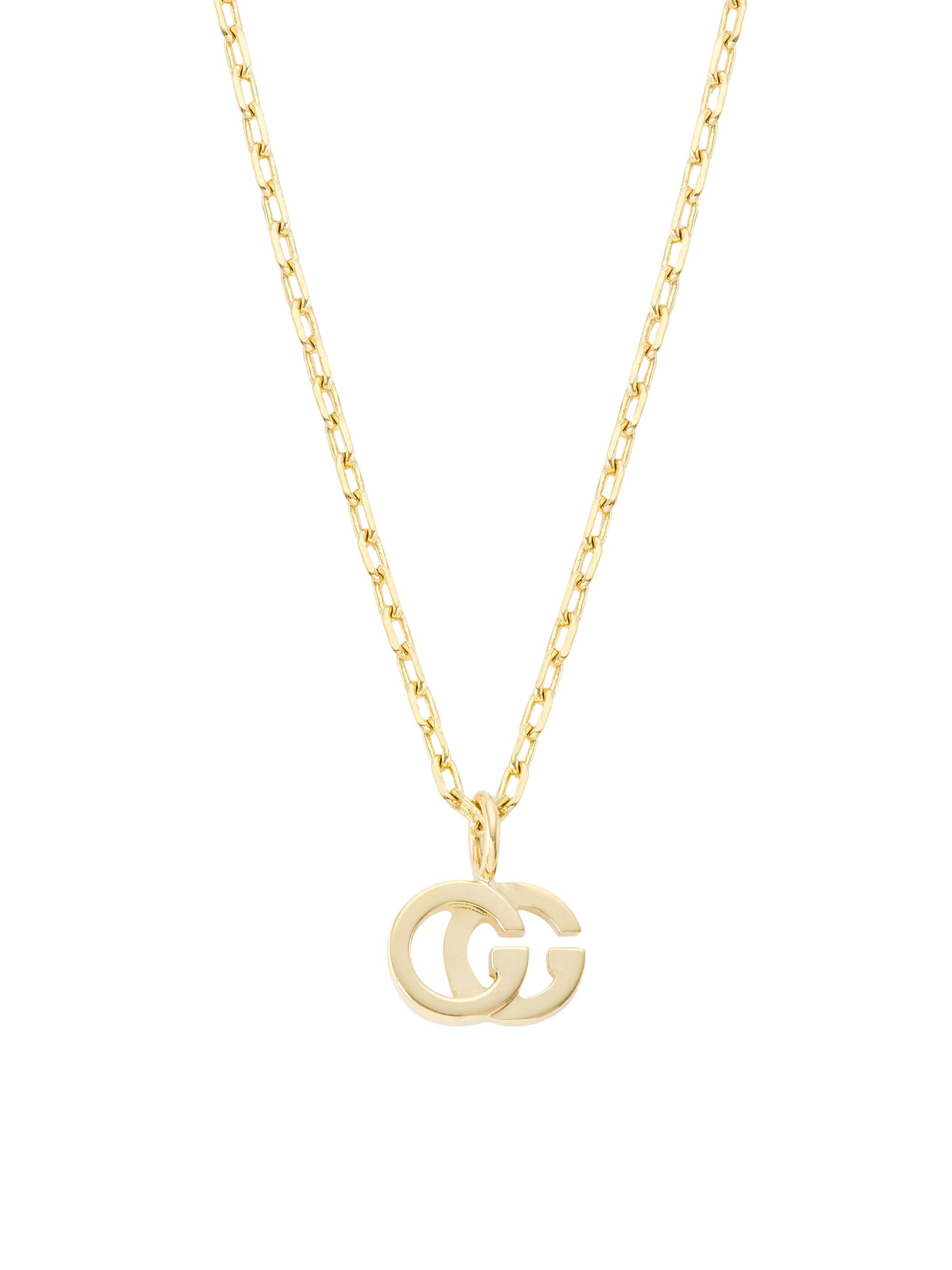 Gucci Women's Running GG 18K Yellow Gold & Blue Topaz Necklace - Gold