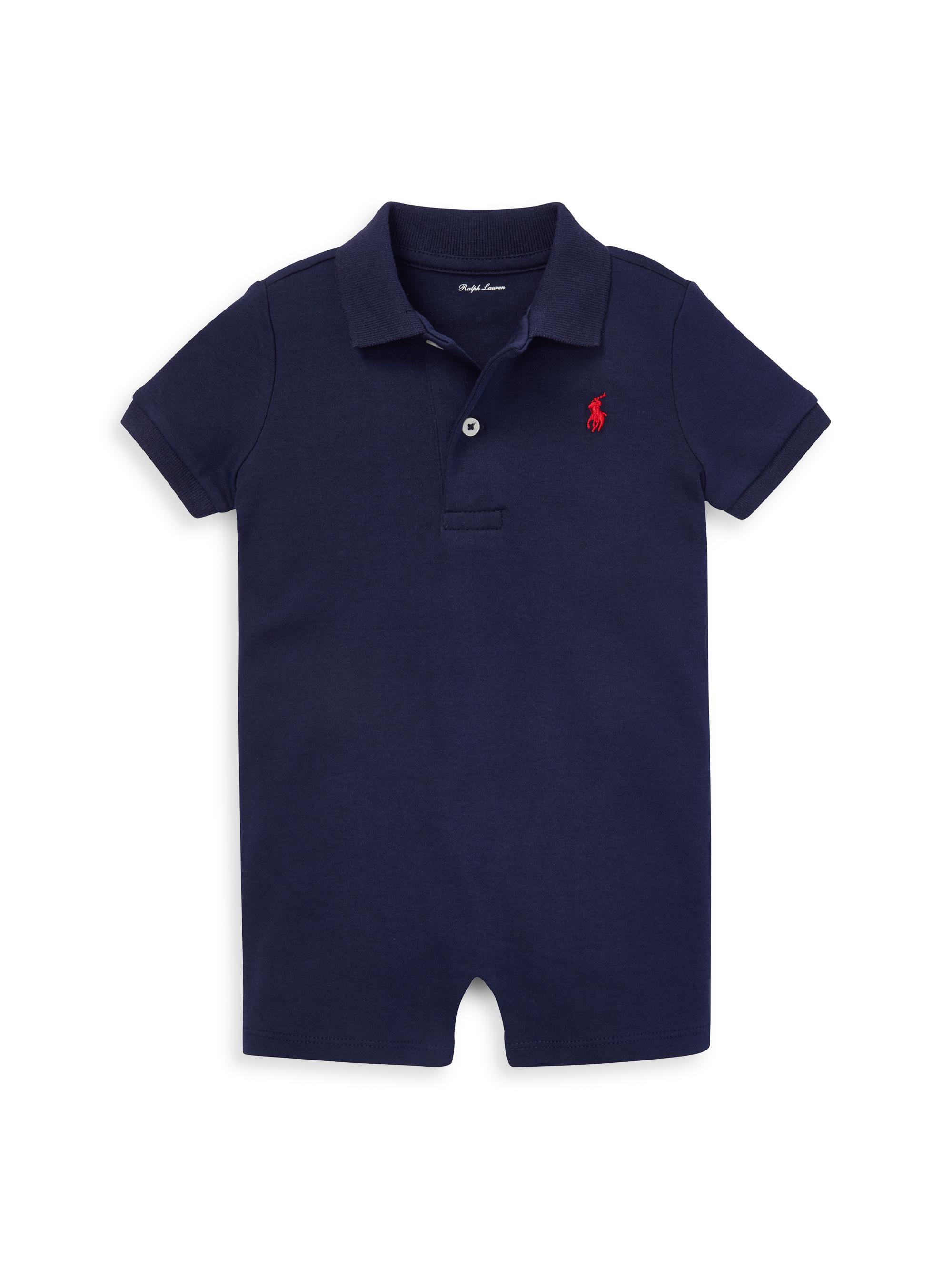 Polo Ralph Lauren Baby Boy's Shortall - French Navy 6 Months | Thumbnail 4