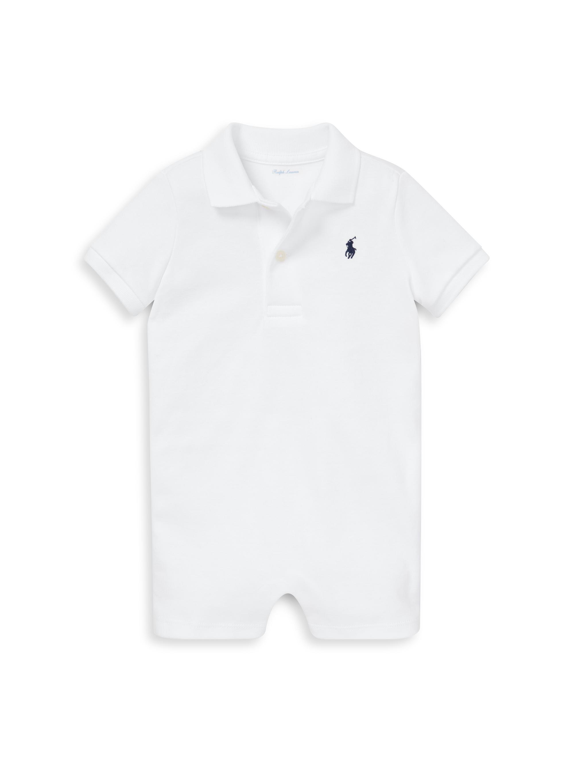 Polo Ralph Lauren Baby Boy's Shortall - White 6 Months