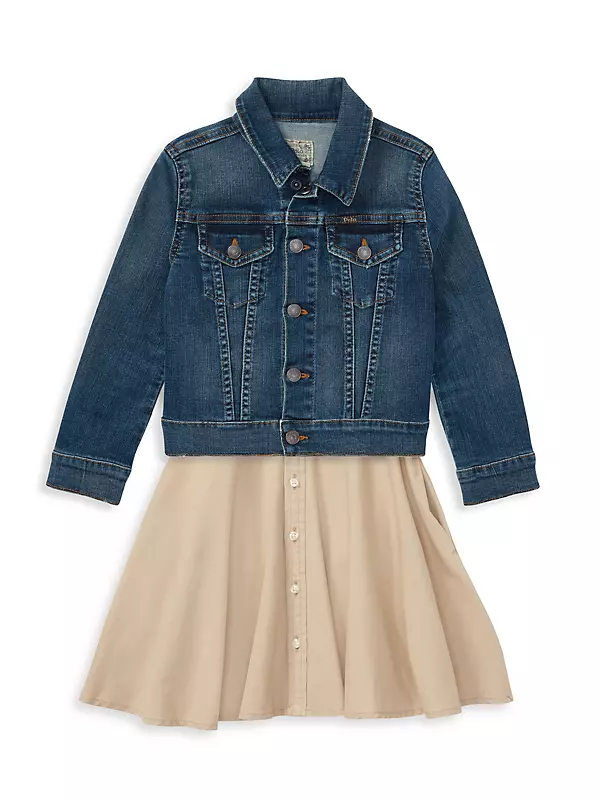 Shop Polo Ralph Lauren Little Girl's & Girl's Belted Chino Dress
