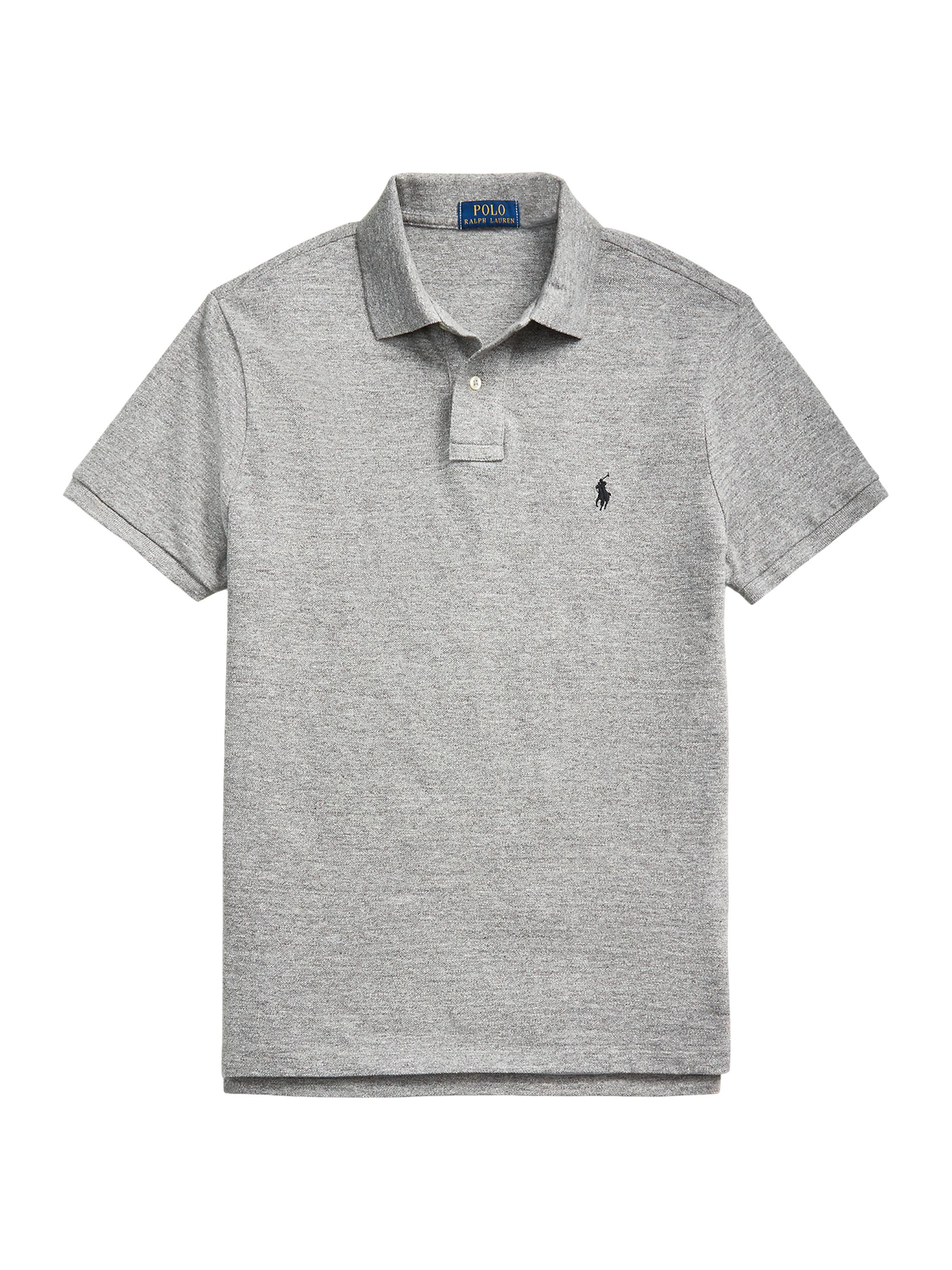 Polo Ralph Lauren Men's Logo Cotton Slim-Fit Polo Shirt - Canterbury Heather