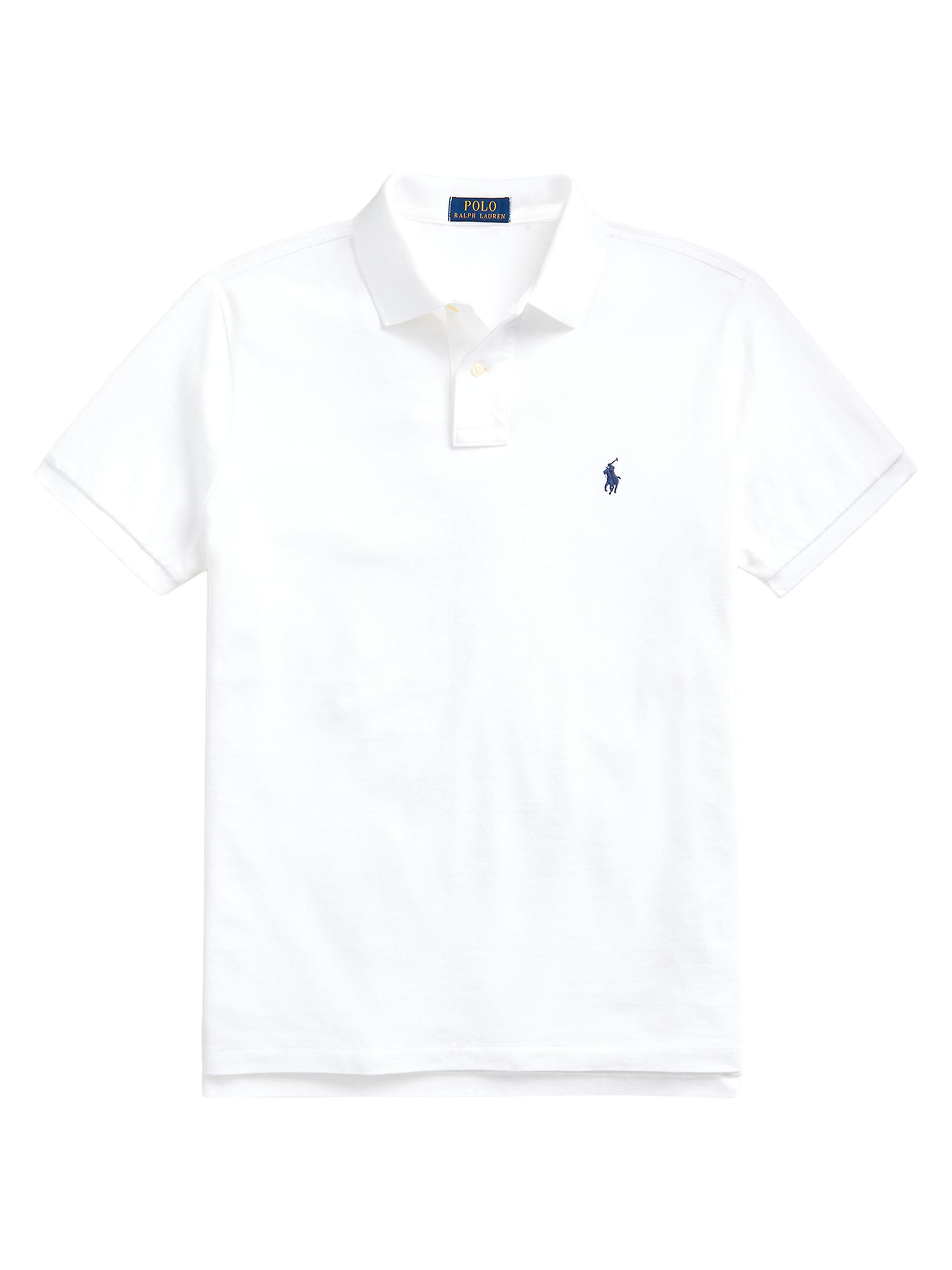Polo Ralph Lauren Men's Logo Cotton Slim-Fit Polo Shirt - White