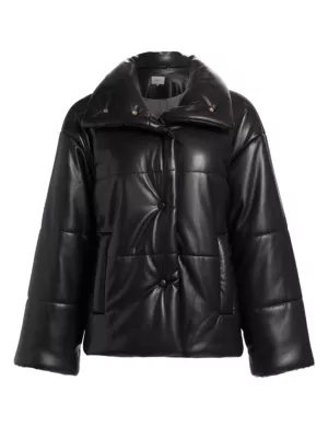 Shop Nanushka Hide Vegan Leather Puffer Jacket | Saks Fifth Avenue