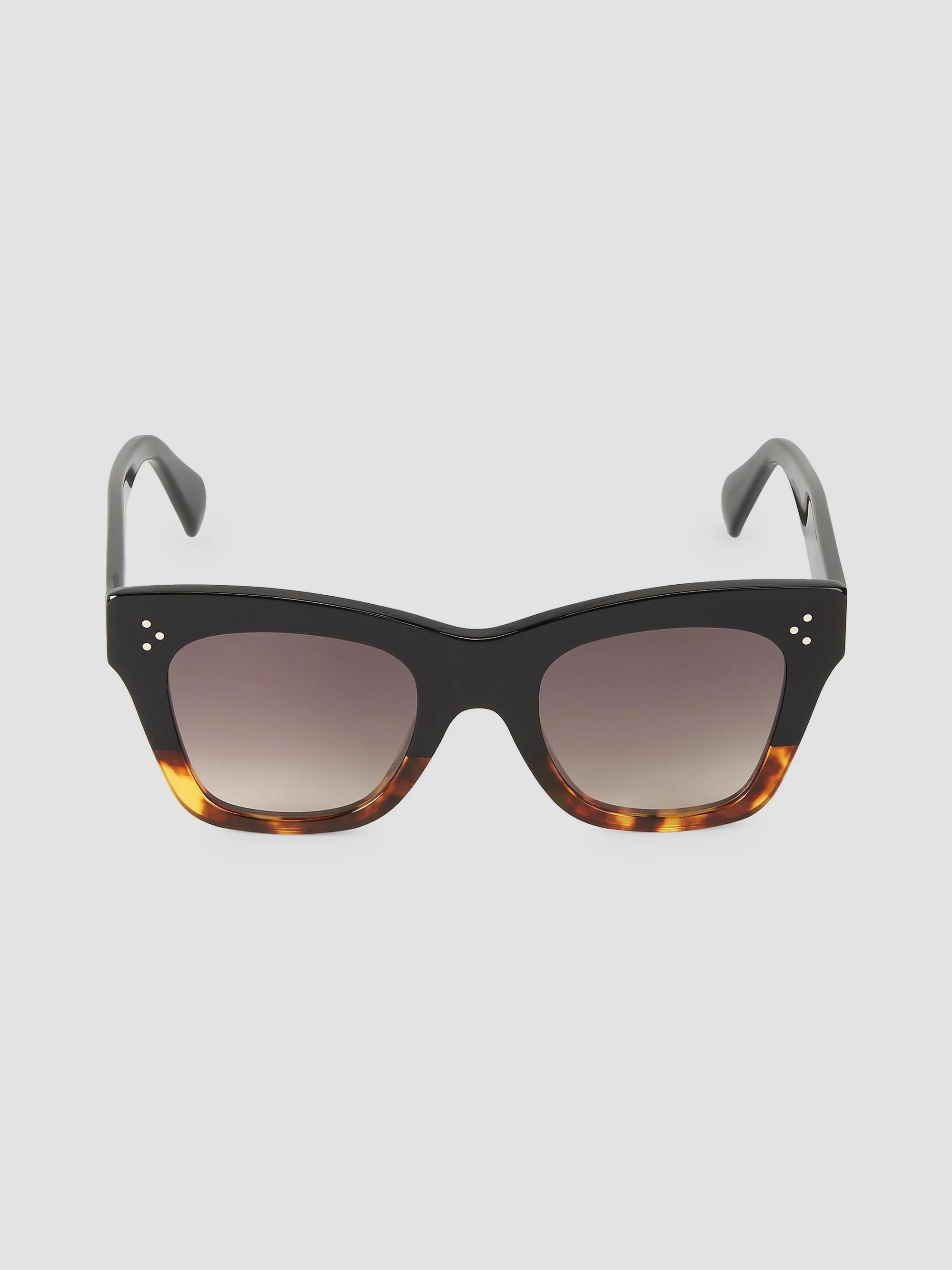 CELINE Brown 50MM Square Cat-Eye Sunglasses CELINE EYEWEAR Triomphe cat-eye acetate sunglasses | NET-A  main image 3