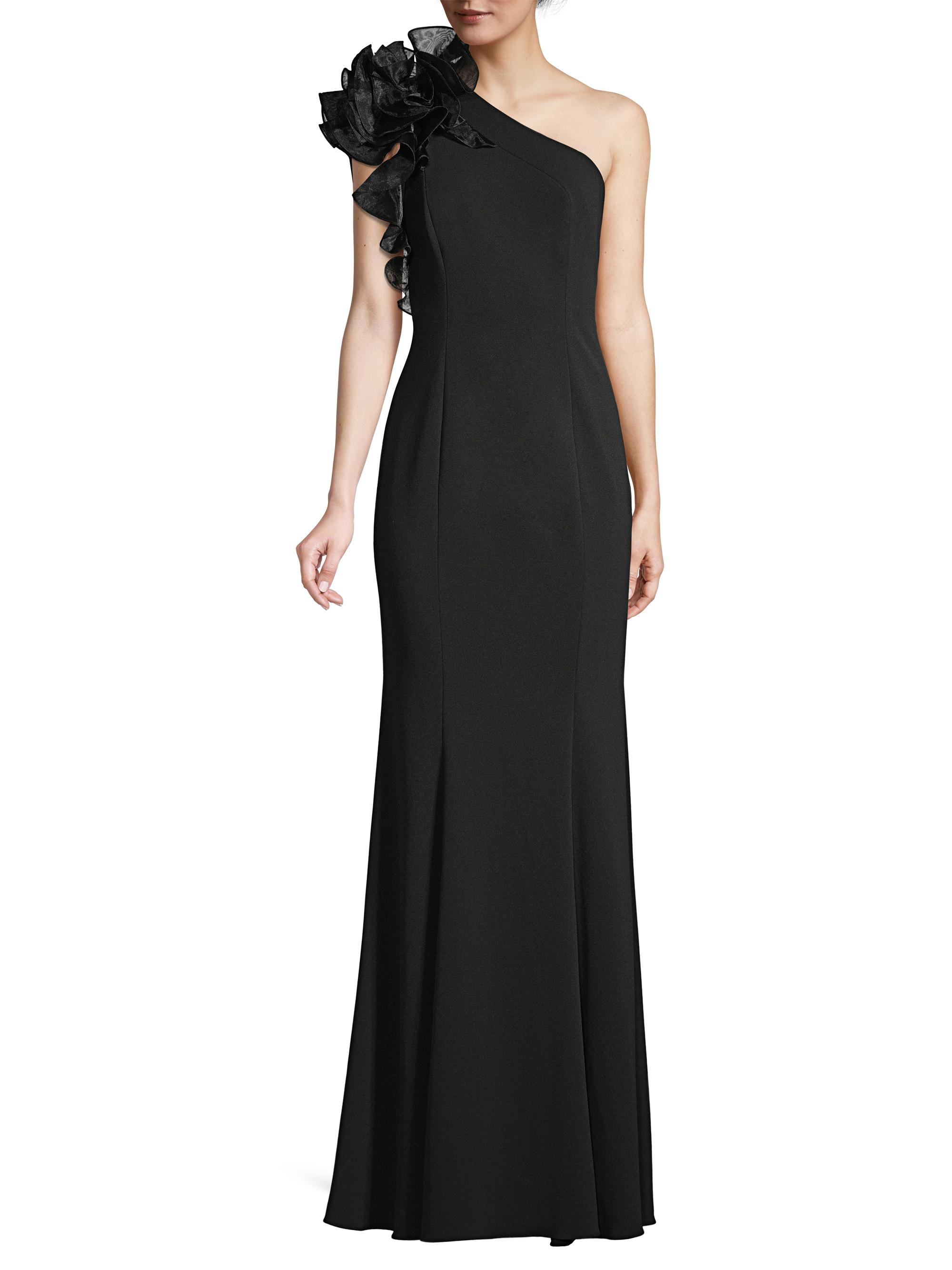Aidan Mattox Organza Ruffle One-Shoulder Gown | Saks Fifth Avenue