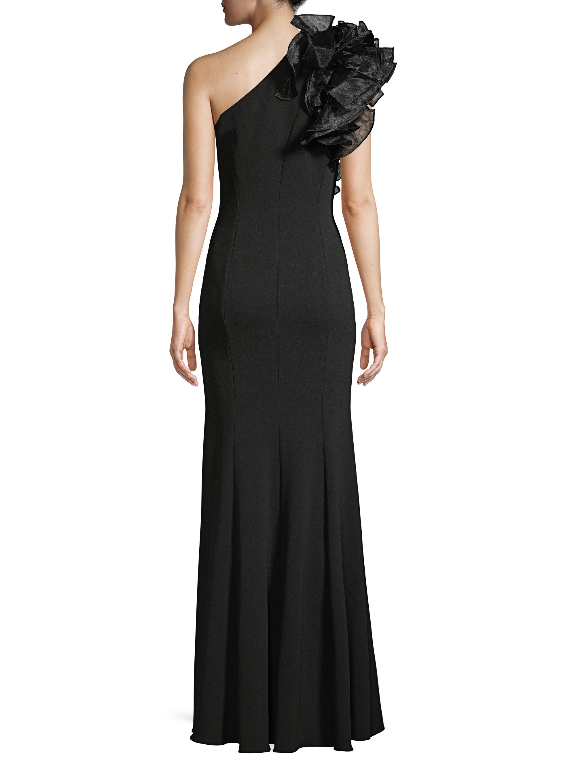Aidan Mattox Organza Ruffle One-Shoulder Gown | Saks Fifth Avenue