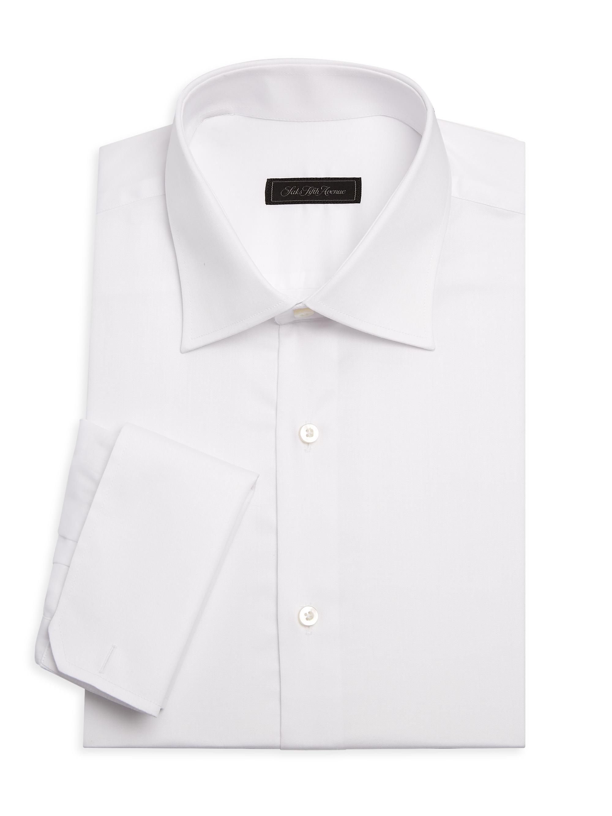 Saks Fifth Avenue Men's COLLECTION Travel French-Cuff Dress Shirt - White