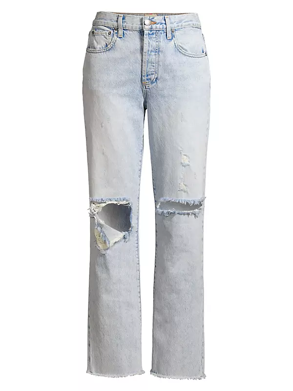 Amazing High-Rise Distressed Boyfriend Jeans
