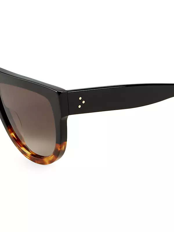 58MM Flat-Top Round Shield Sunglasses