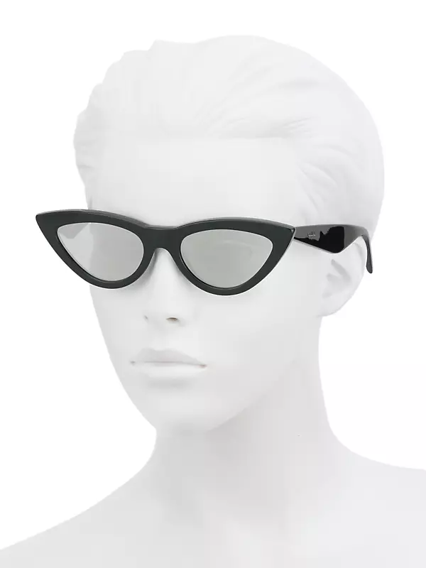 53MM Narrow Cat Eye Sunglasses