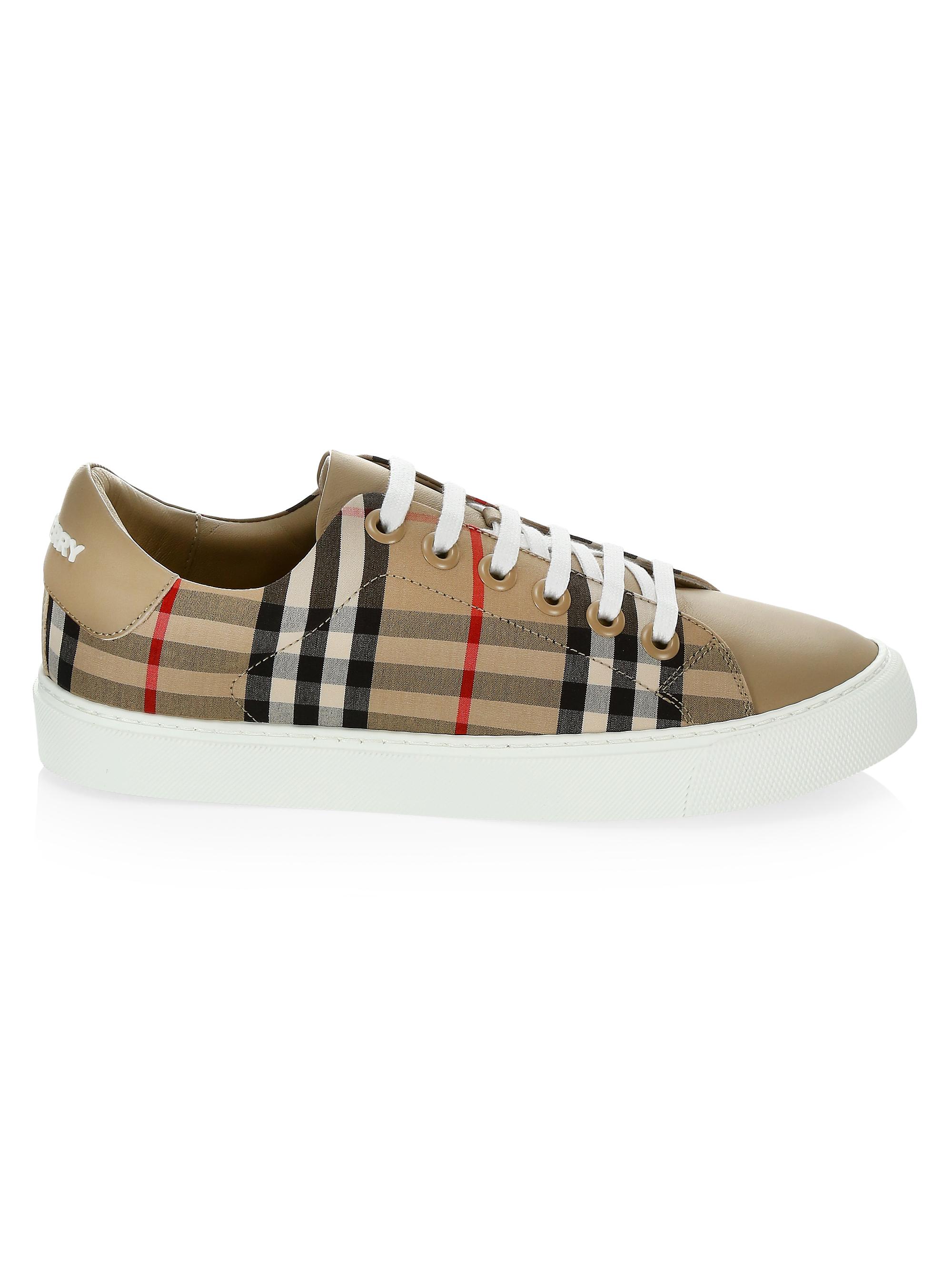 Burberry Women's Albridge Vintage Check Sneakers - Archive Beige
