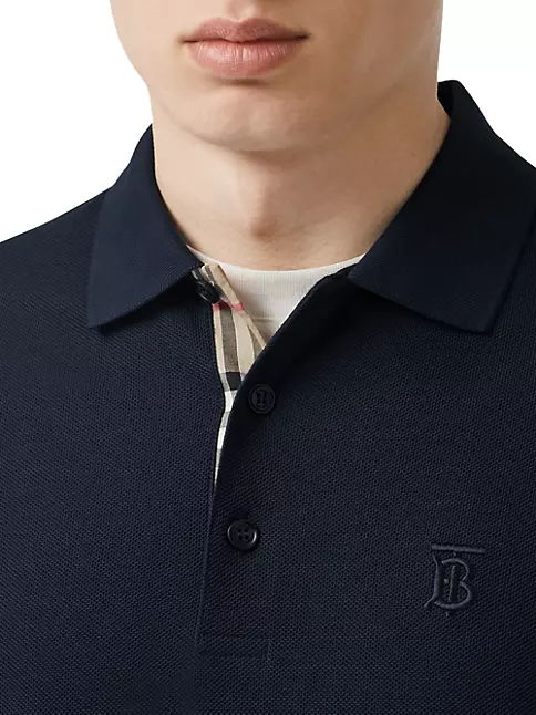 Classic Burberry dark navy polo shirt, size large 