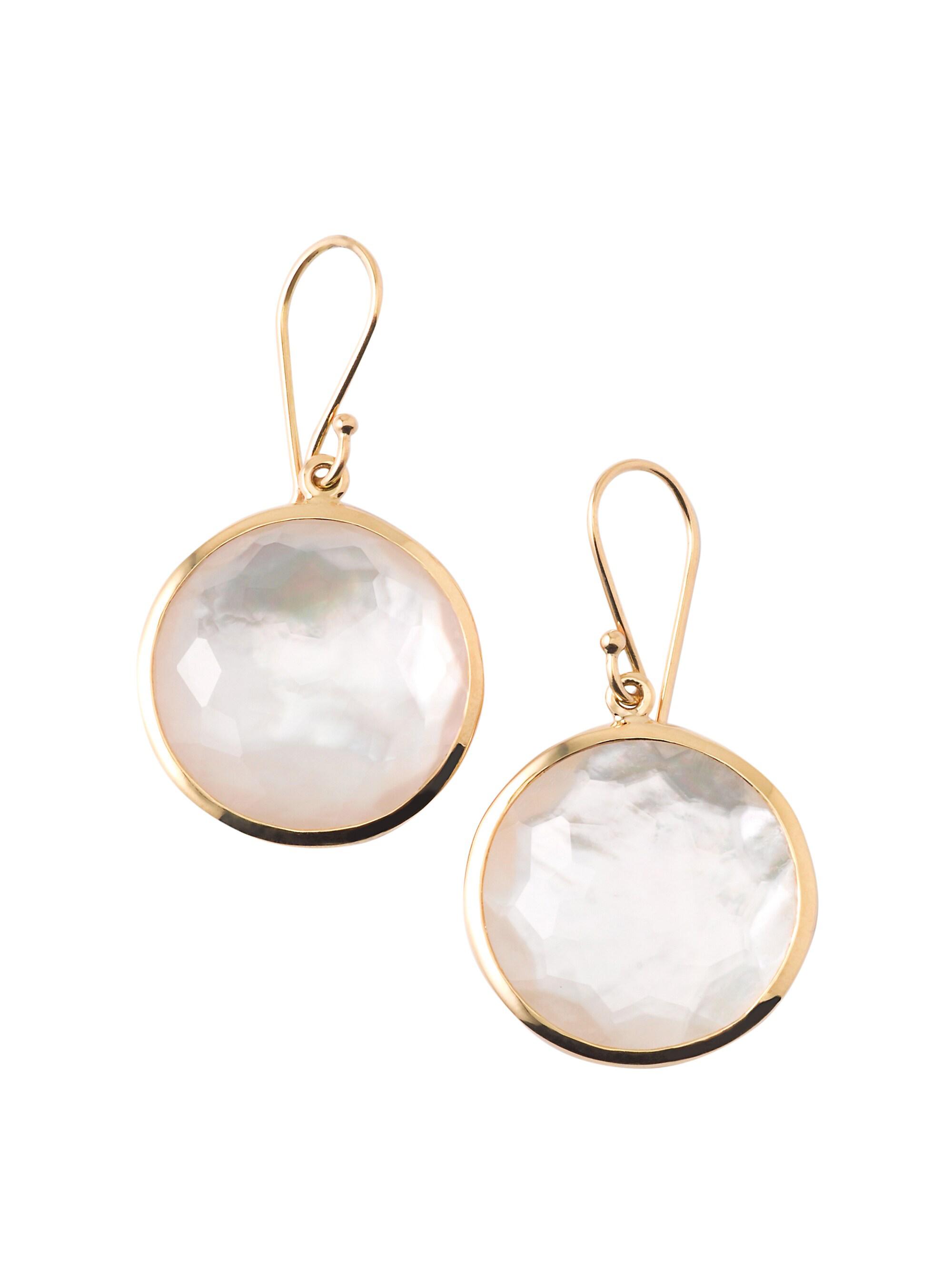 Ippolita Women's Lollipop 18K Yellow Gold & Mother-Of-Pearl Doublet Drop Earrings - Mother Of Pearl