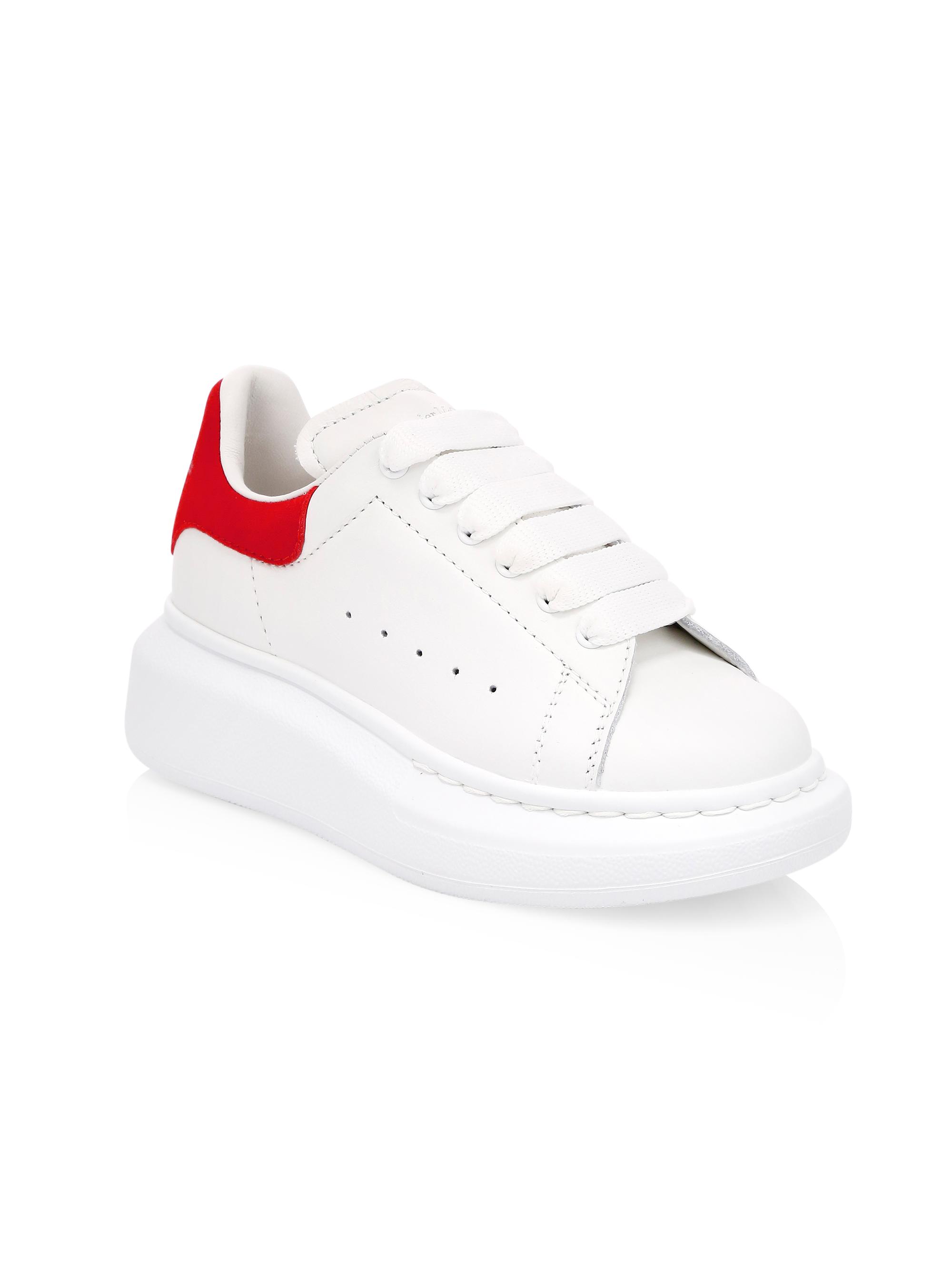 McQueen Kid's Oversized Lace-Up Leather Sneakers Saks Fifth