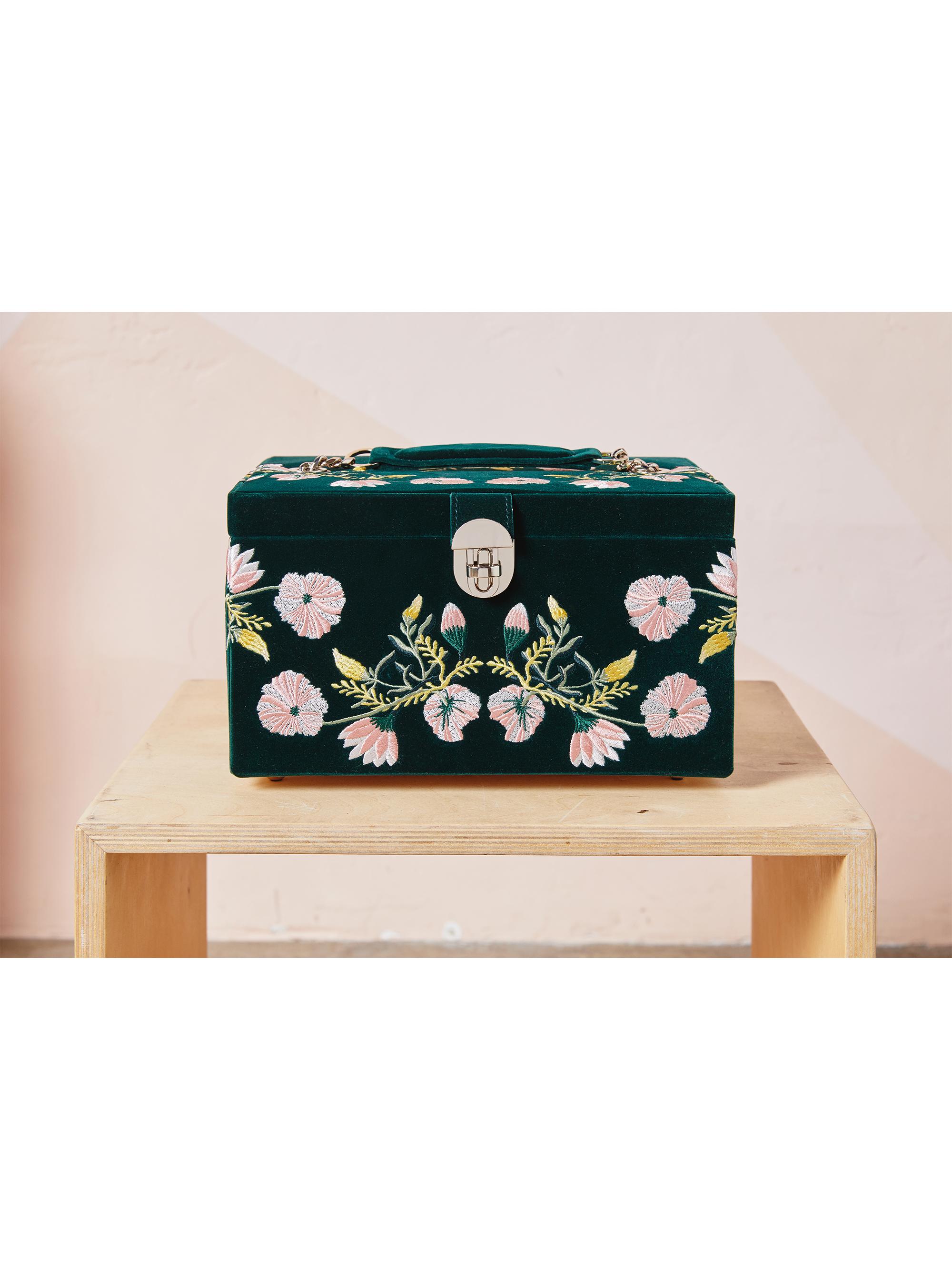 Wolf Medium Zoe Embroidered Jewelry Box | Saks Fifth Avenue