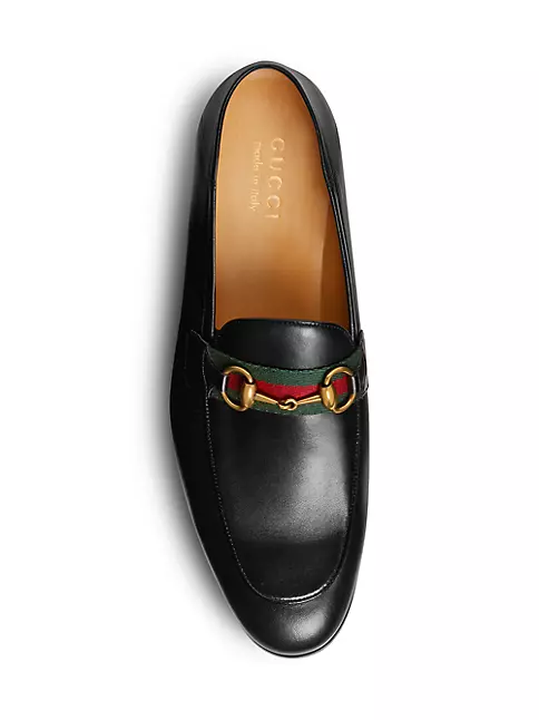James Dyson band ihærdige Shop Gucci Web Brixton Leather Loafers | Saks Fifth Avenue