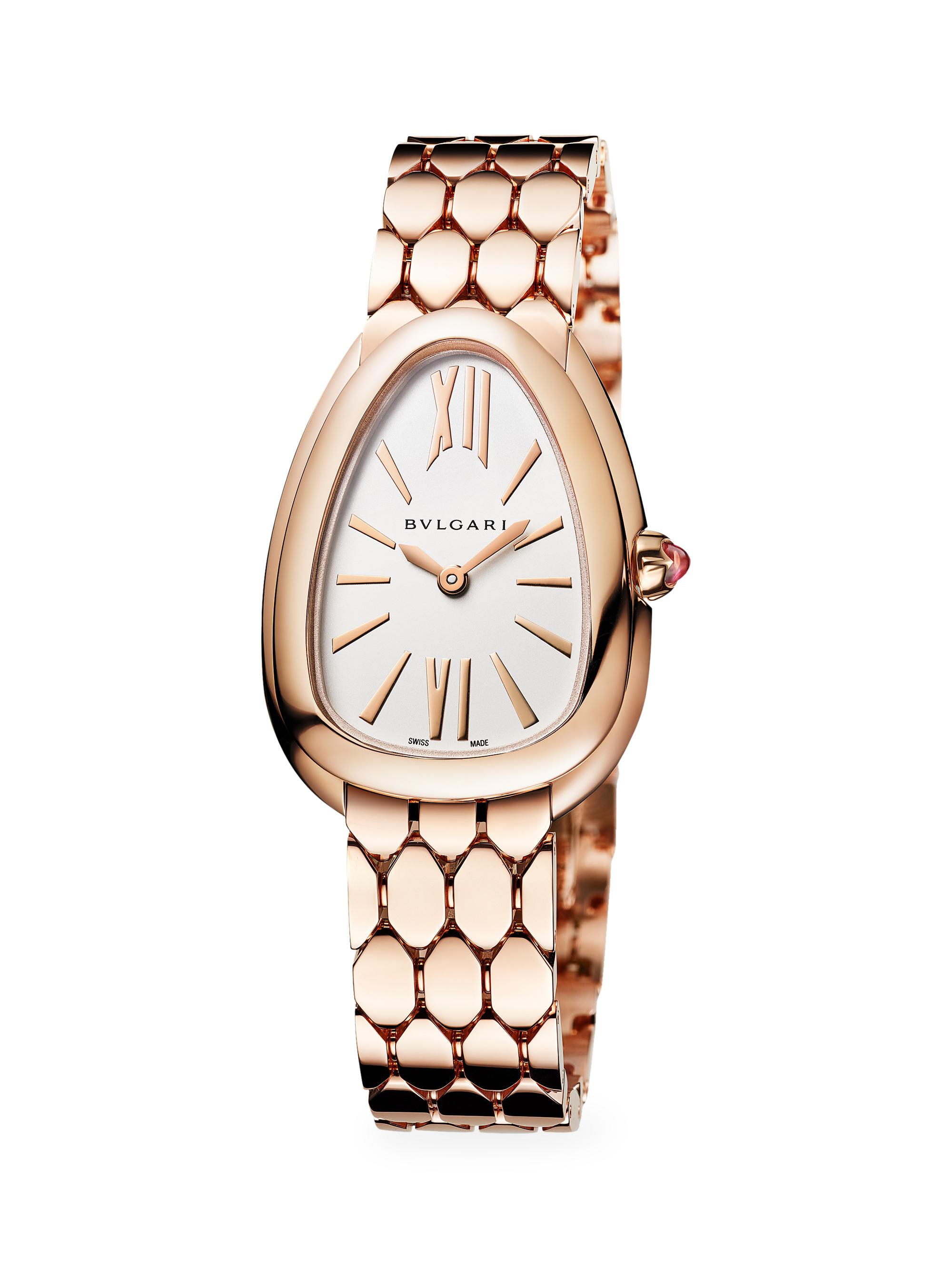 BVLGARI Women's Serpenti Seduttori 18K Rose Gold Bracelet Watch