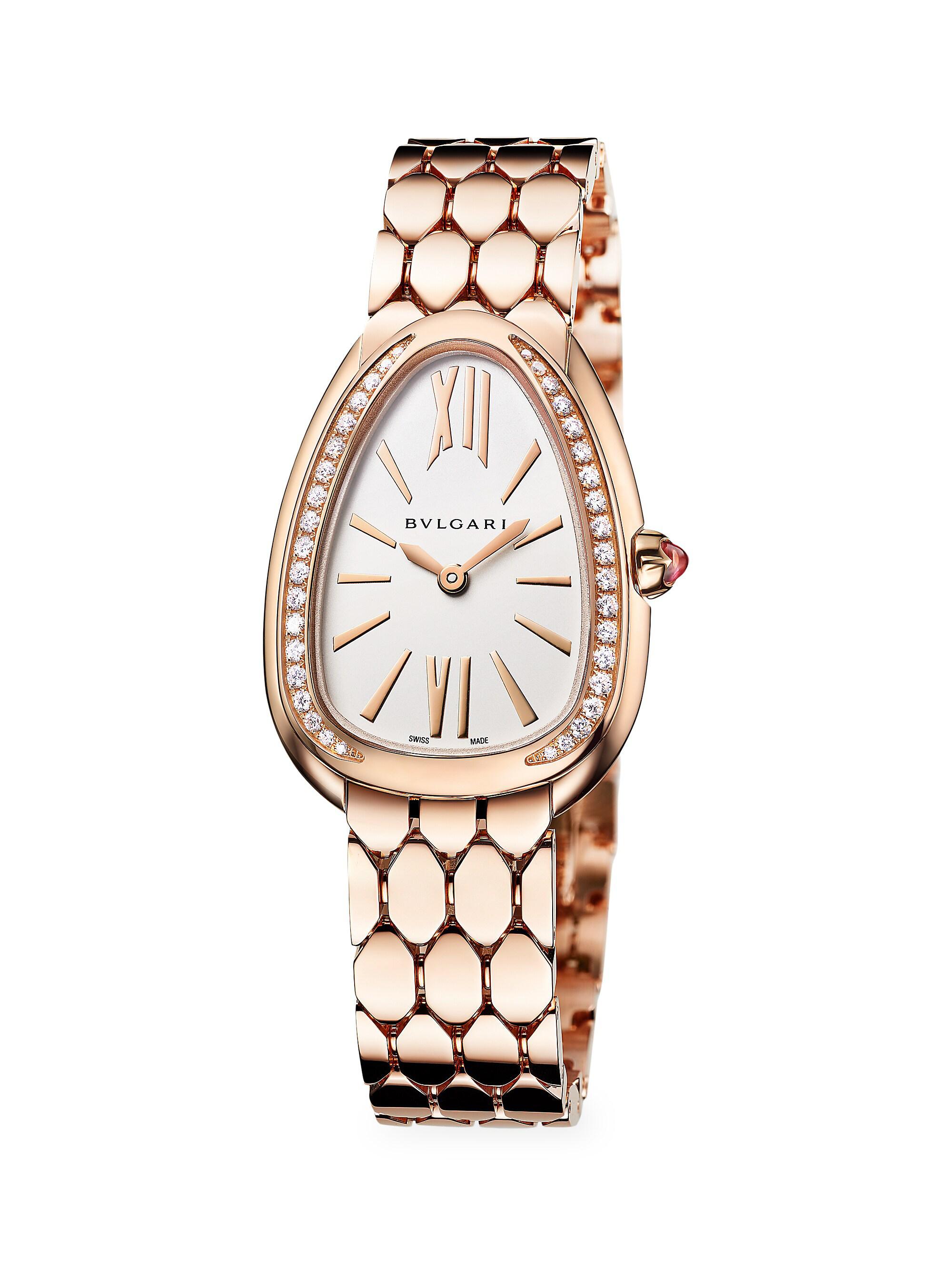 BVLGARI Serpenti Tubogas Rose Gold, Stainless Steel & Diamond