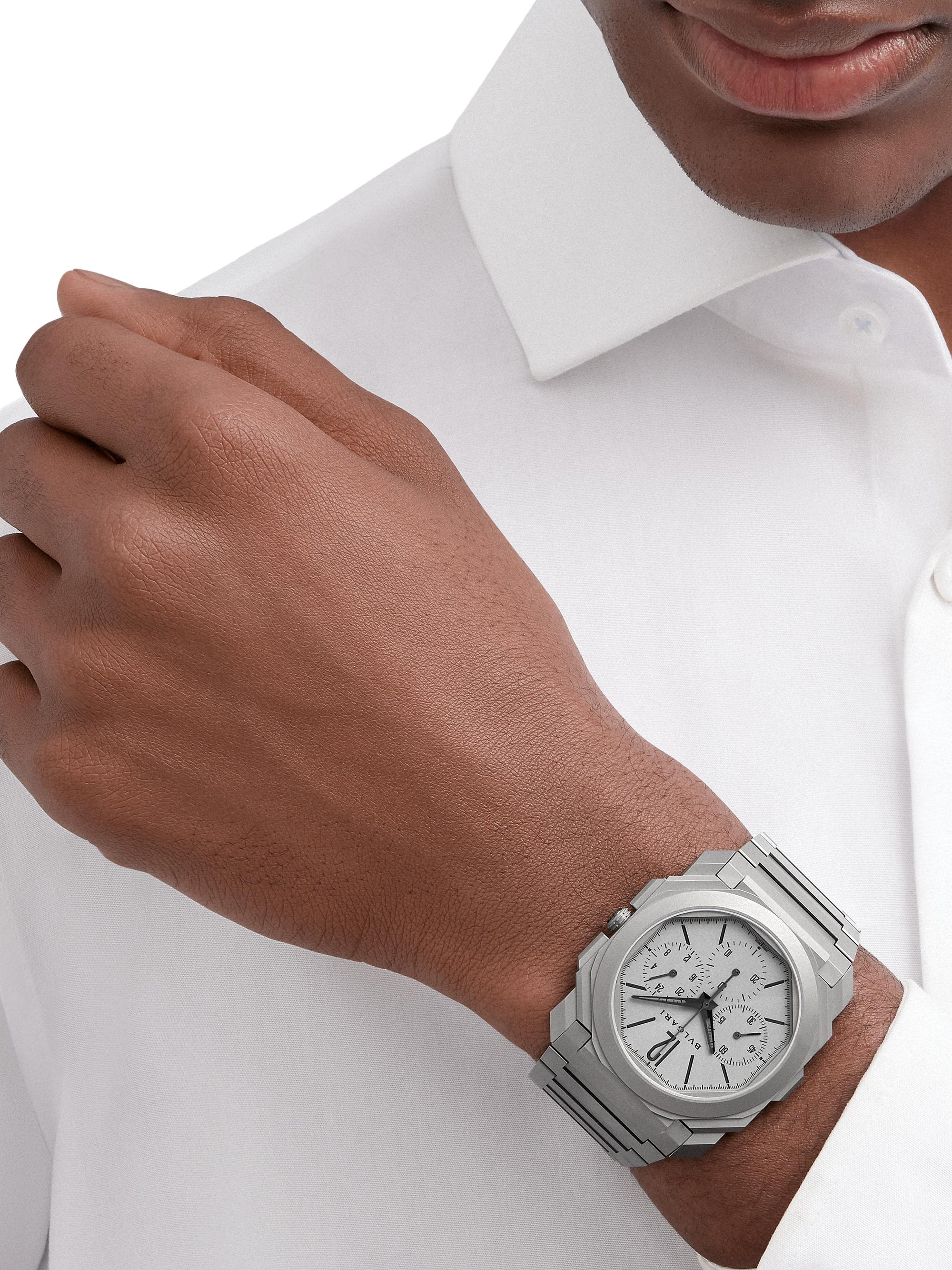 BVLGARI Octo Finissimo Extra-Thin Grey Ceramic & Titanium Bracelet