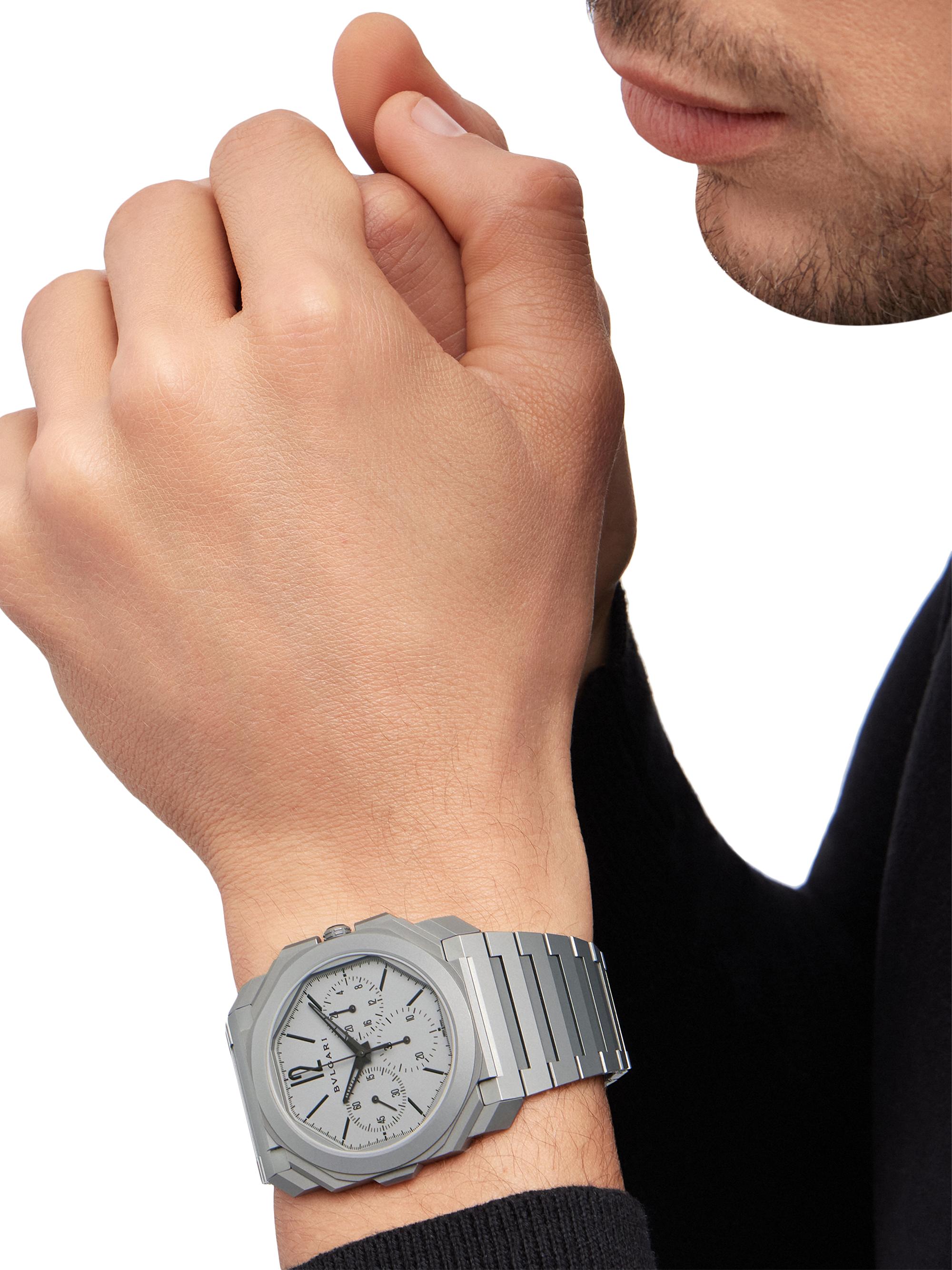BVLGARI Octo Finissimo Extra-Thin Grey Ceramic & Titanium Bracelet
