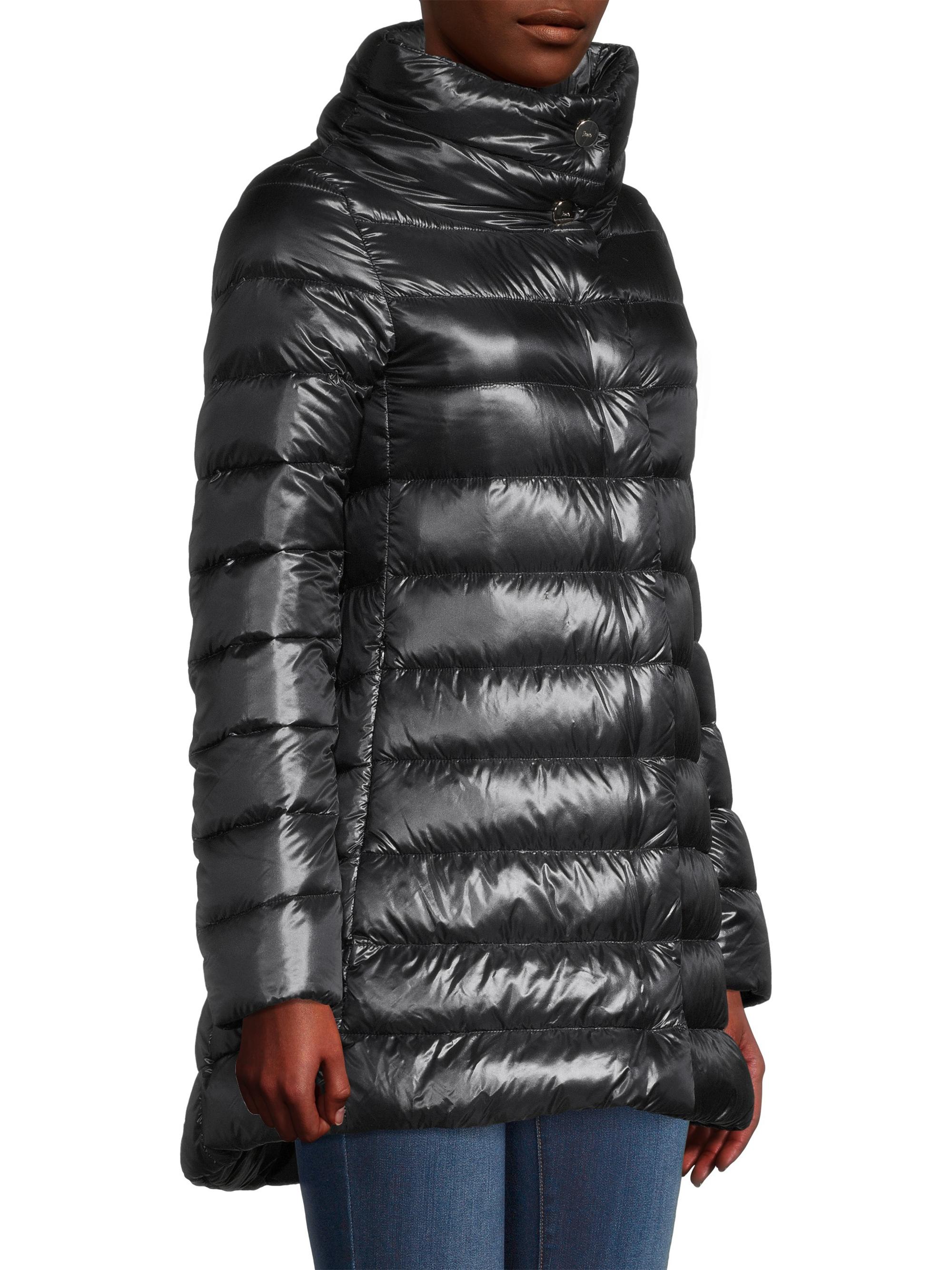 Herno funnel-neck padded coat - Black