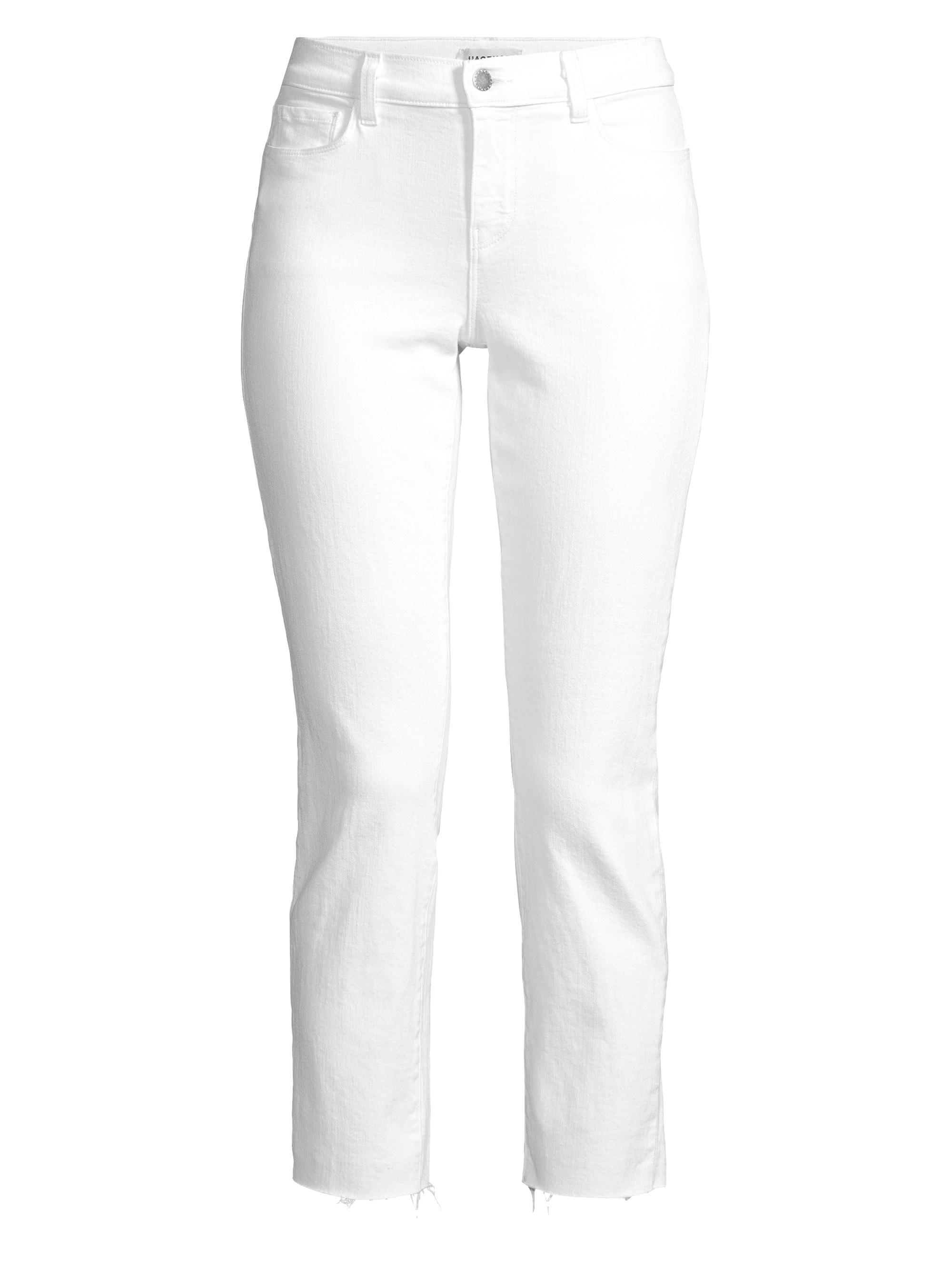 L'AGENCE Women's Sada High-Rise Crop Slim Straight Jeans - Blanc
