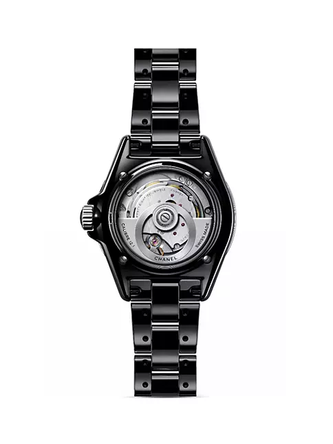 Chanel J12 38mm Automatic Black Dial Ceramic Women's Watch H5697