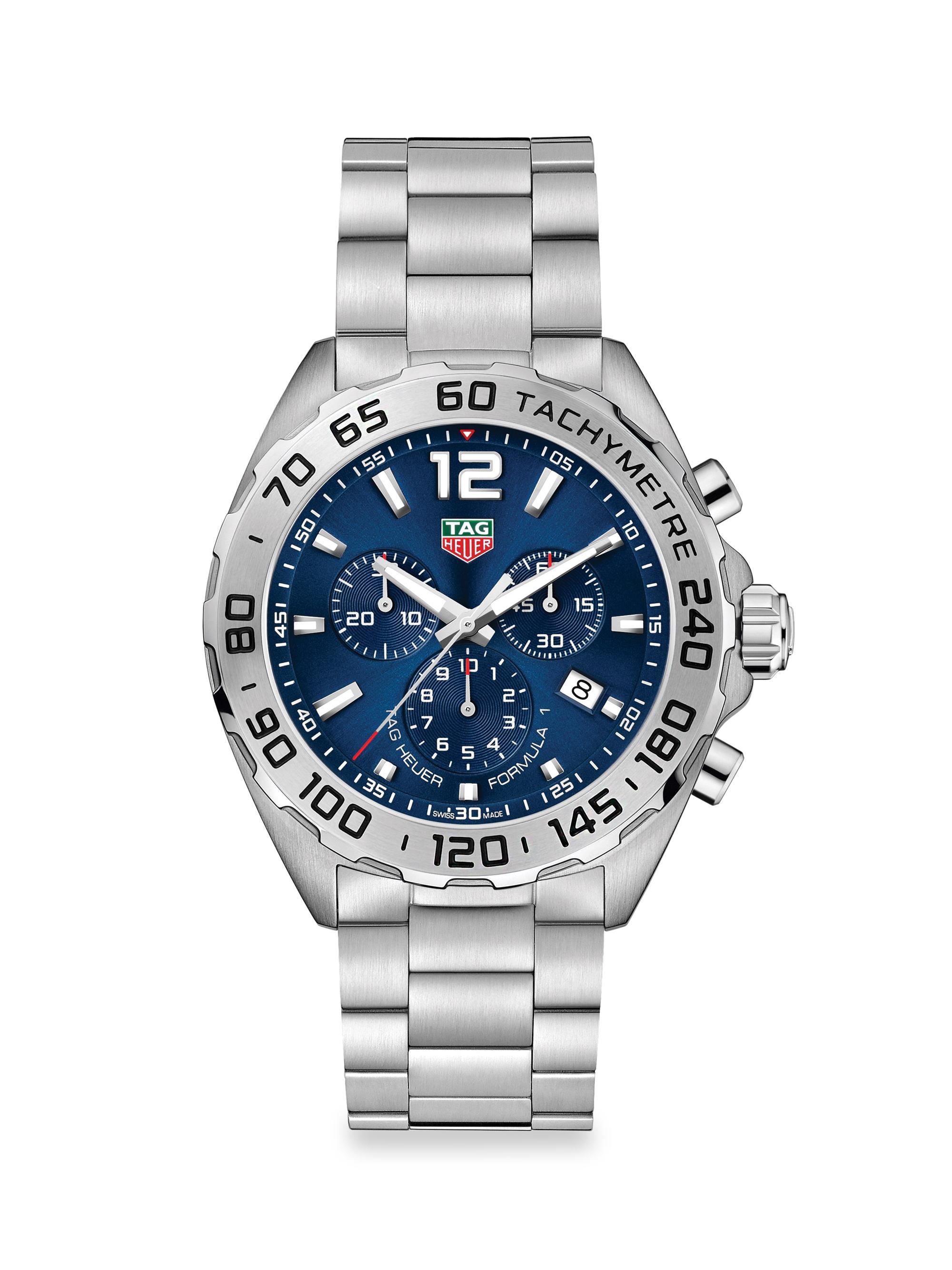 TAG Heuer Men's Formula 1 43MM Stainless Steel Quartz Chronograph Bracelet Watch