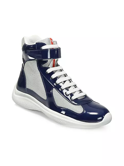 Prada Men's America's Cup Low Top Sneaker - Blue - Low-top Sneakers - 7