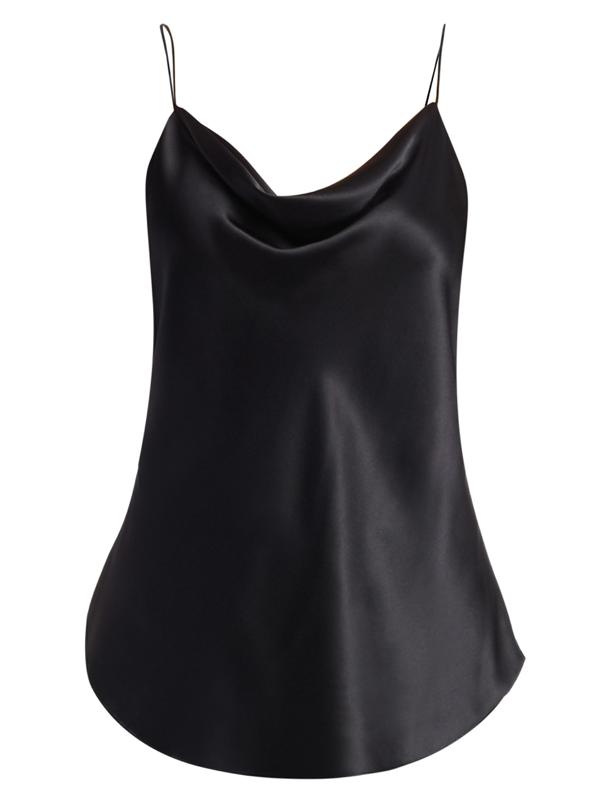 Cinq à Sept Women's Marta Silk Cowlneck Cami Top - Black