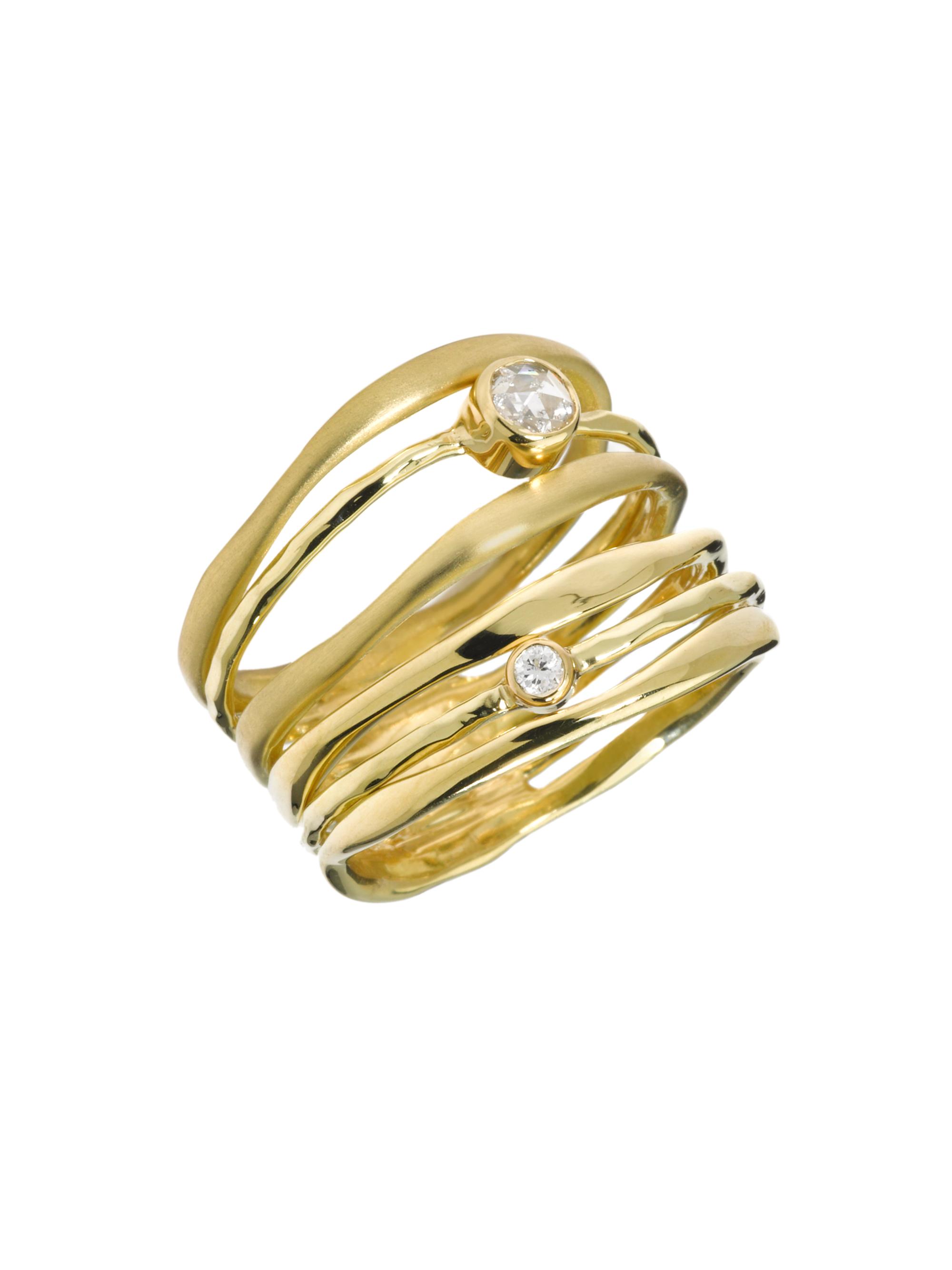 Ippolita Women's Stardust 18K Yellow Gold & Diamond 6-Band Movie Star Ring - Gold