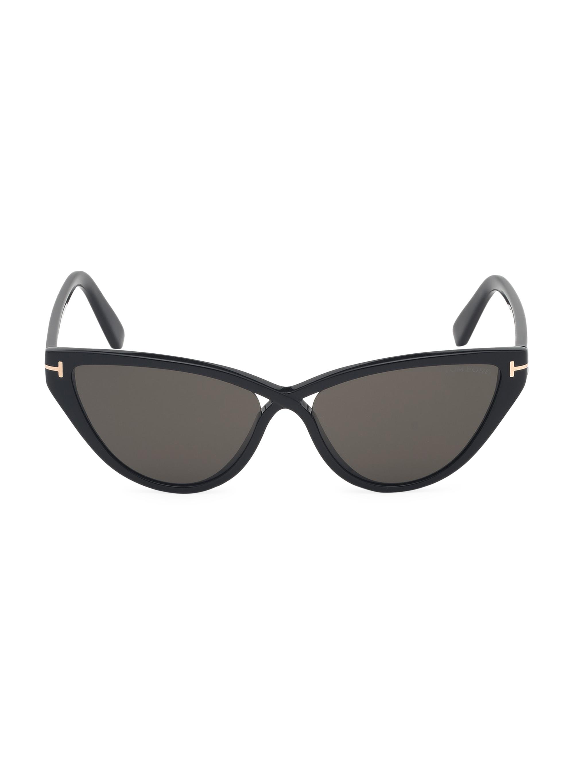 TOM FORD Women's Charlie 56MM Cat Eye Sunglasses - Black