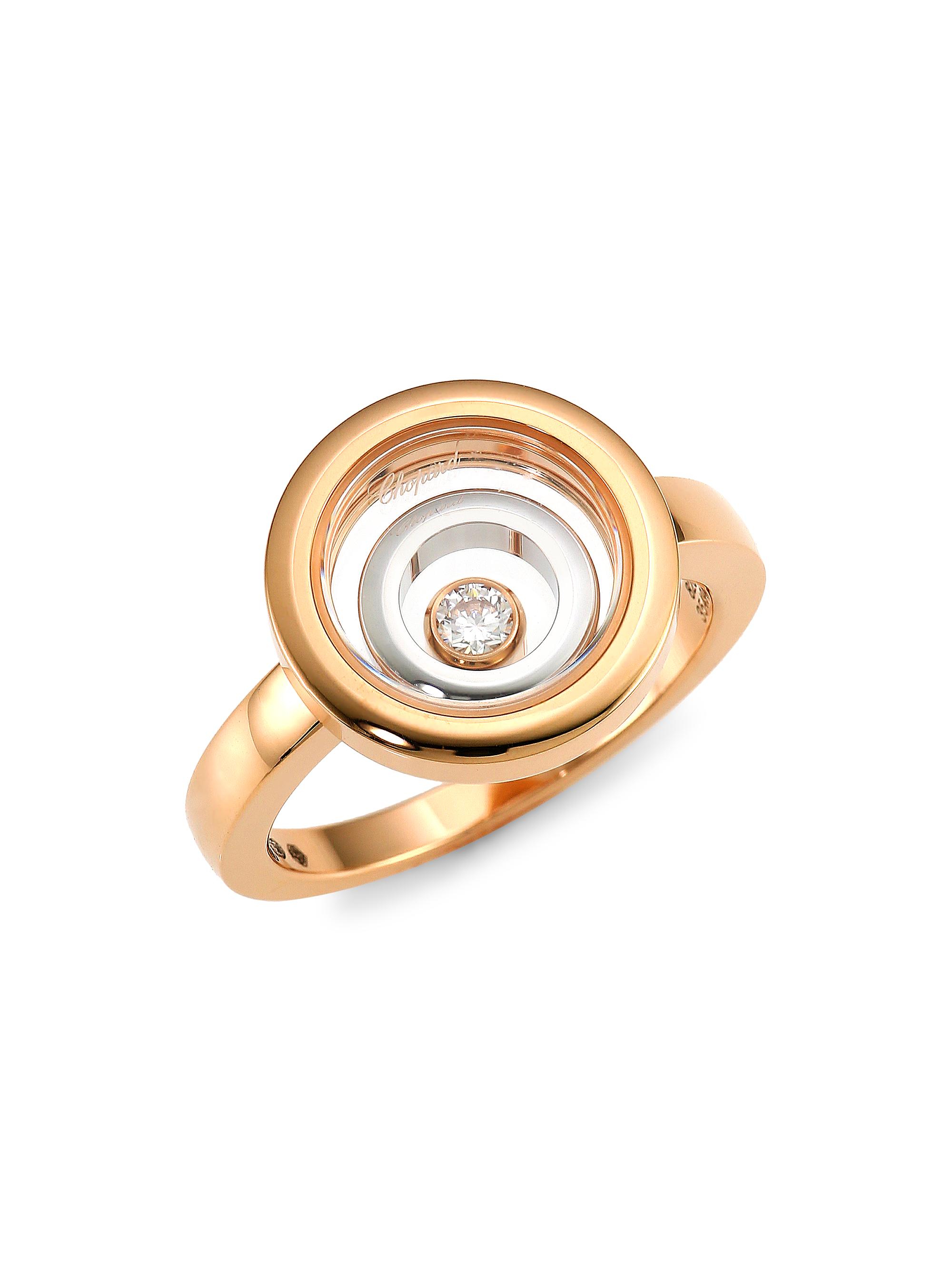 Chopard Happy Spirit 18K Rose & White Gold & Diamond Double Circle