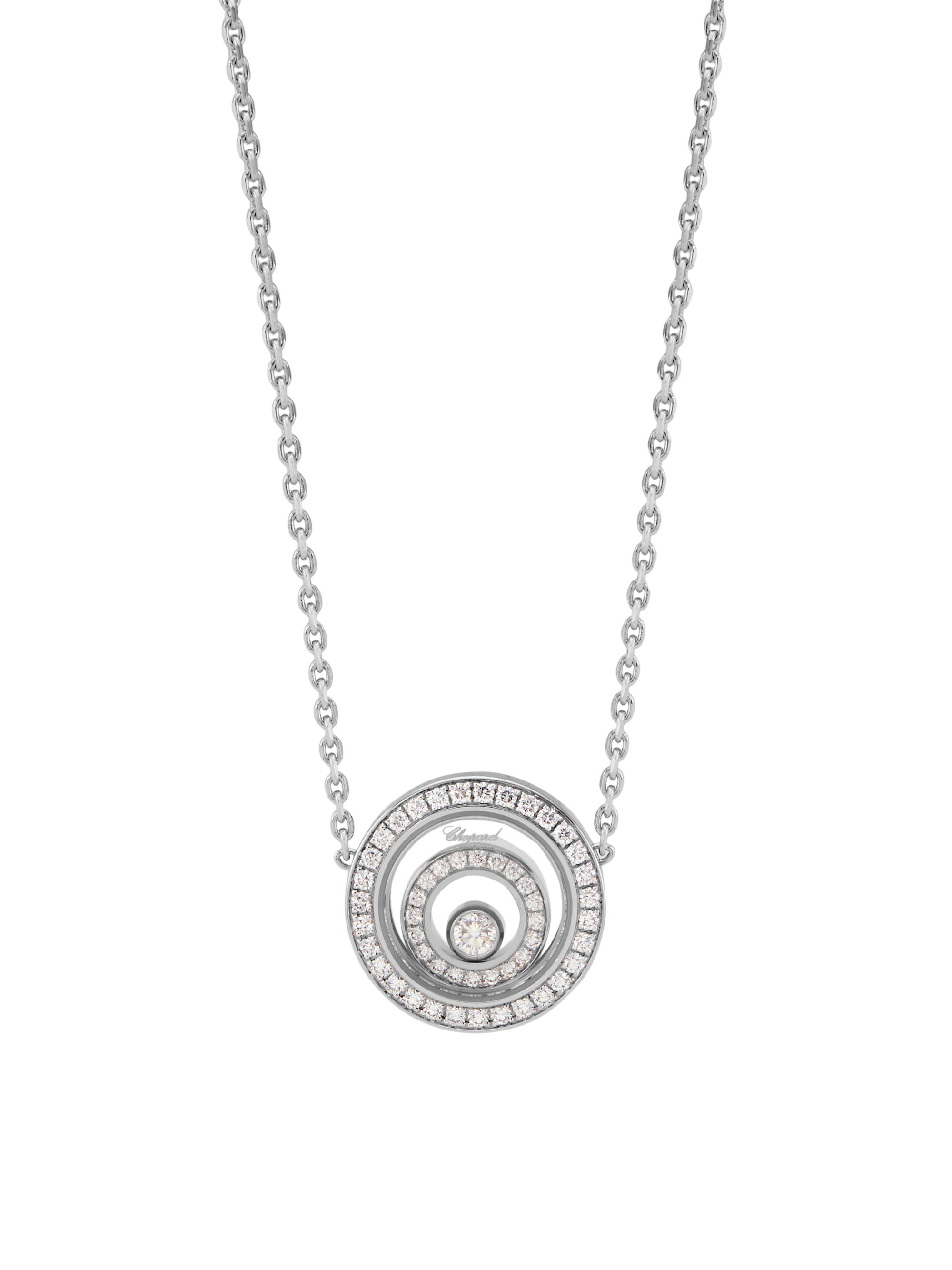 Chopard Women's Happy Spirit 18K White Gold & Diamond Pendant Necklace - White Gold